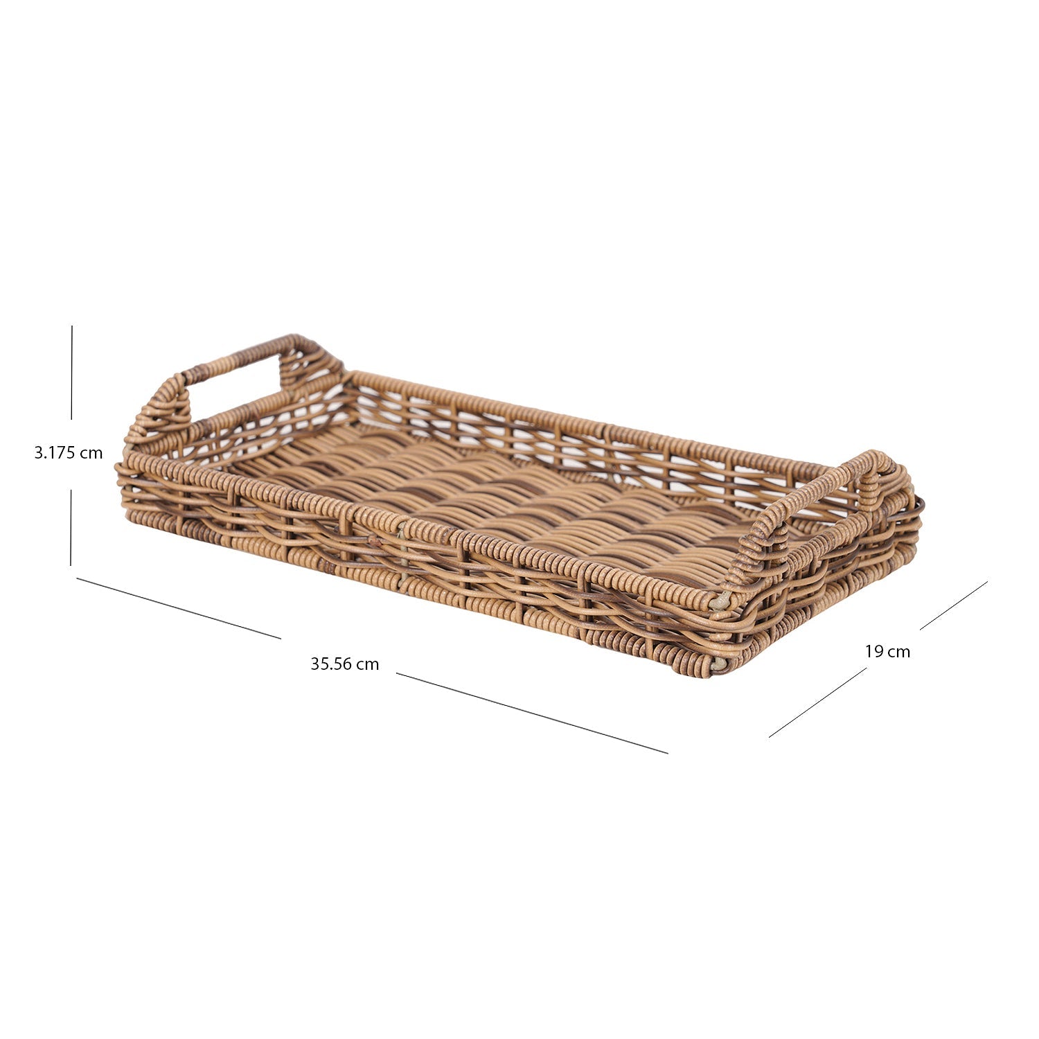 Natural Heather Chic Wicker Tray