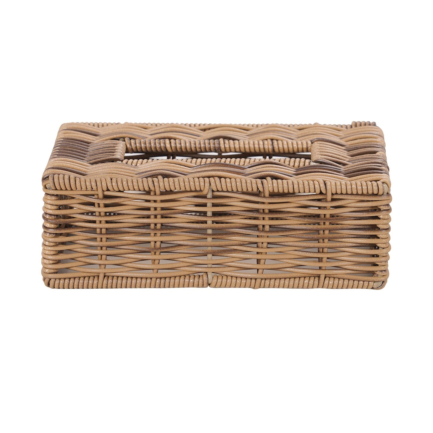 Light Brown Wicker Tissue Box Cover