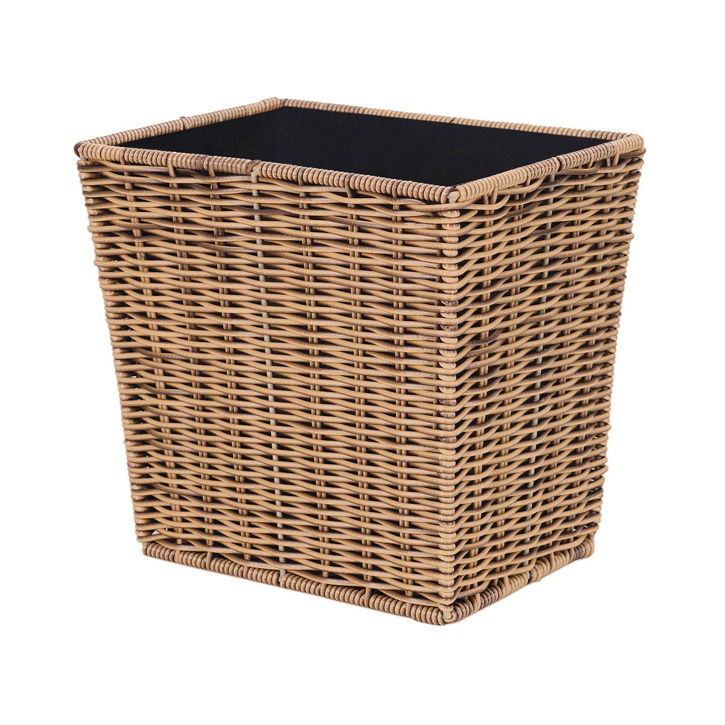 Light Brown Resin Wicker Tapered Utility Basket