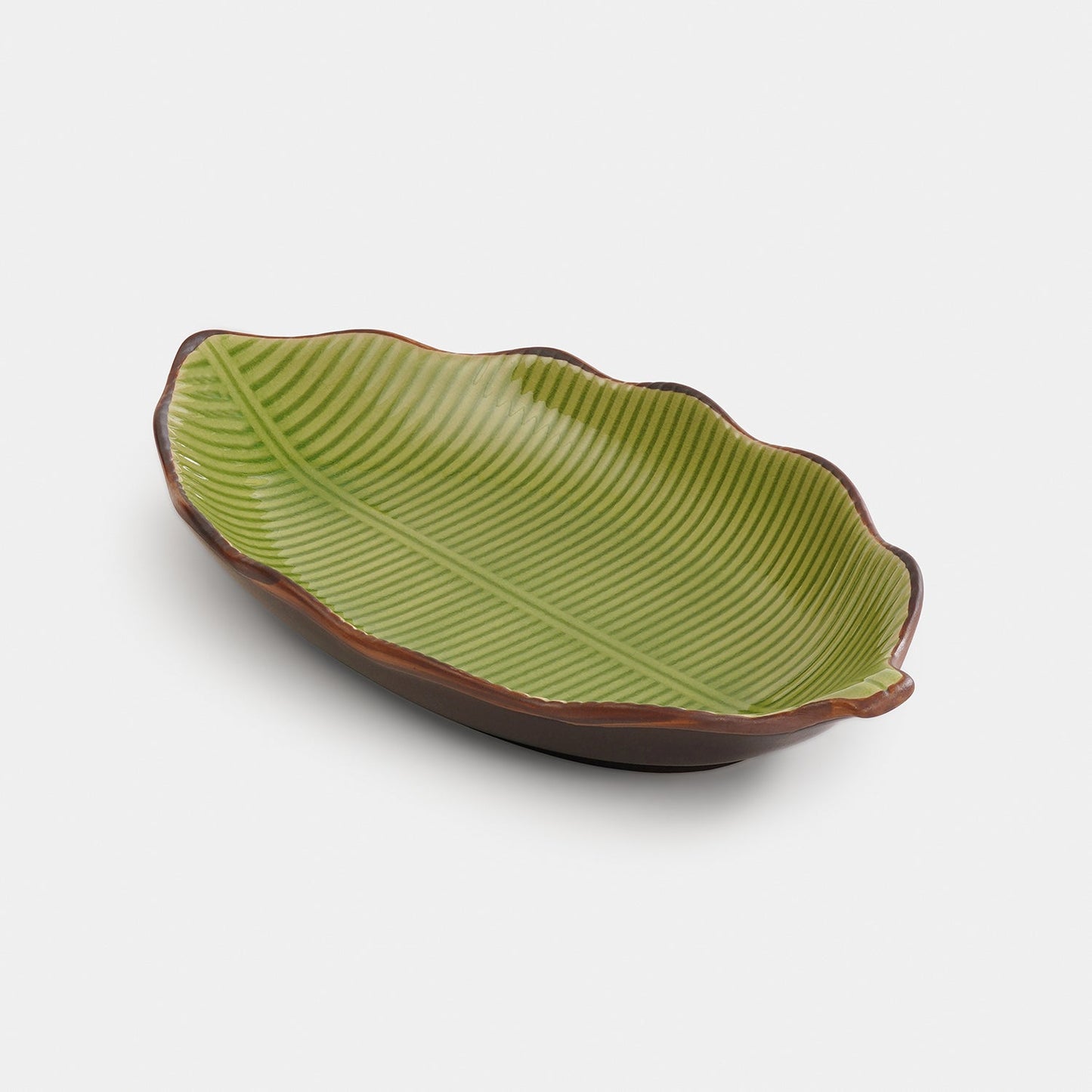 Light Green Ceramic Leaf Platter