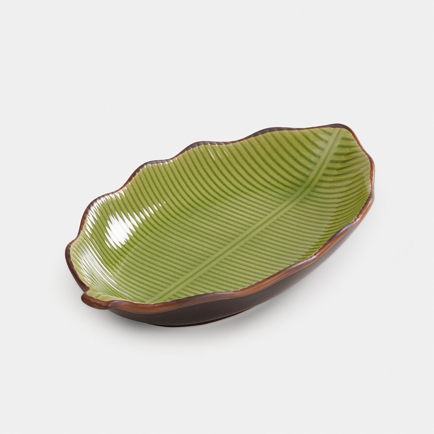 Light Green Ceramic Leaf Platter