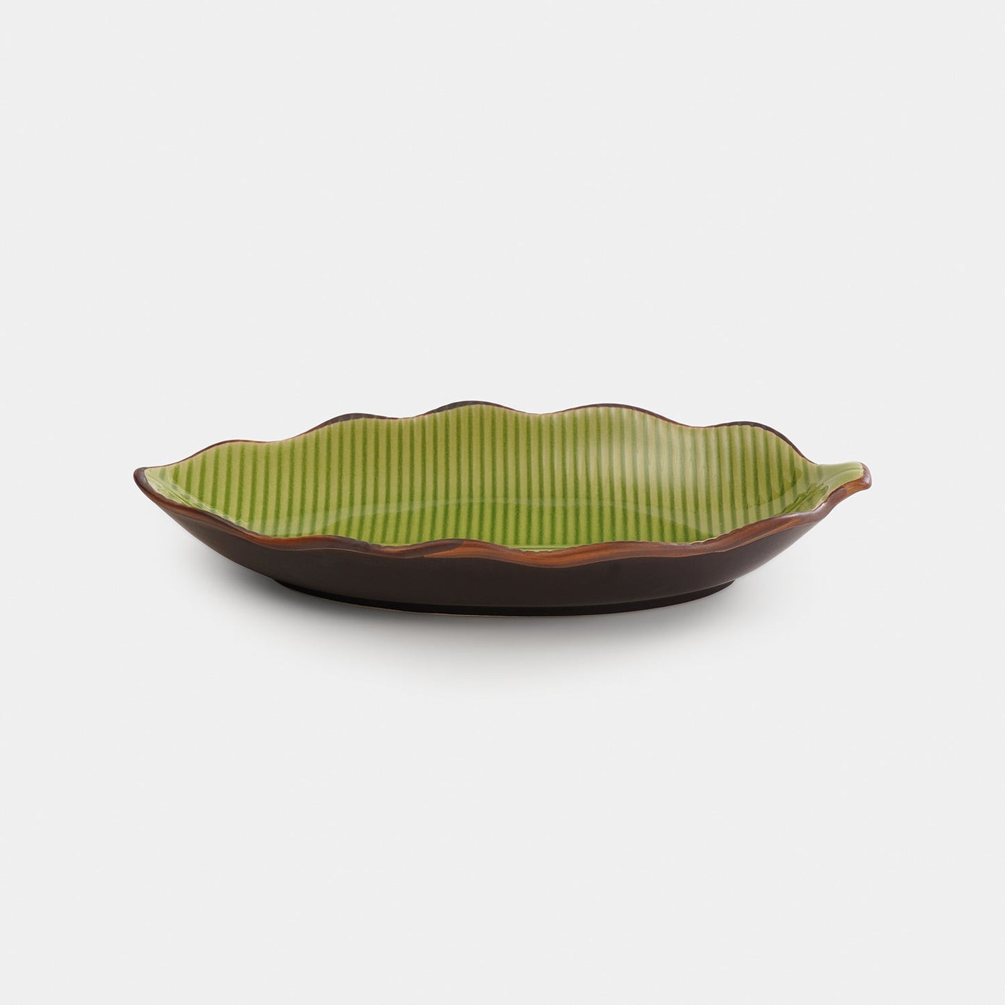Light Green Ceramic Leaf Platter