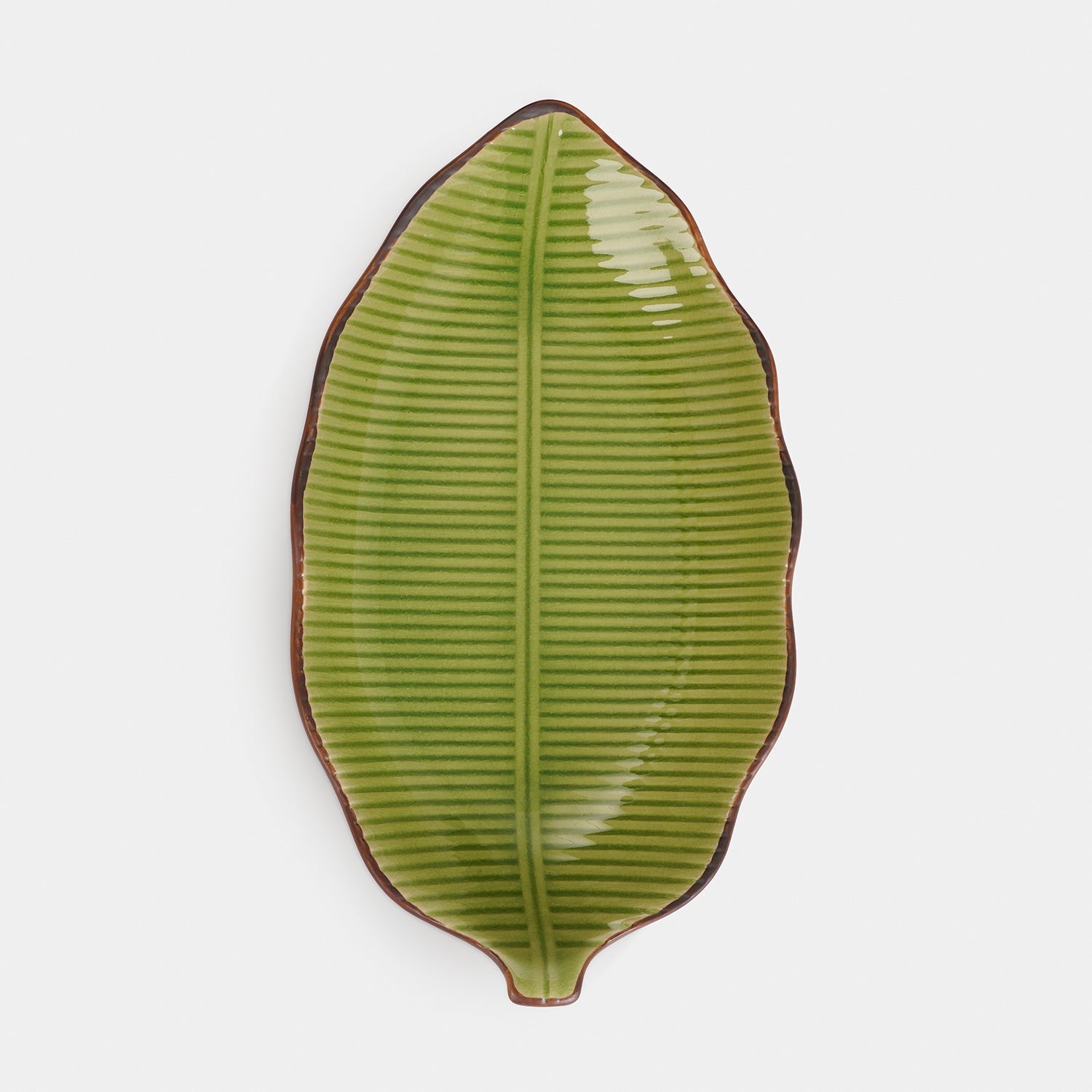 Light Green Ceramic Leaf Platter