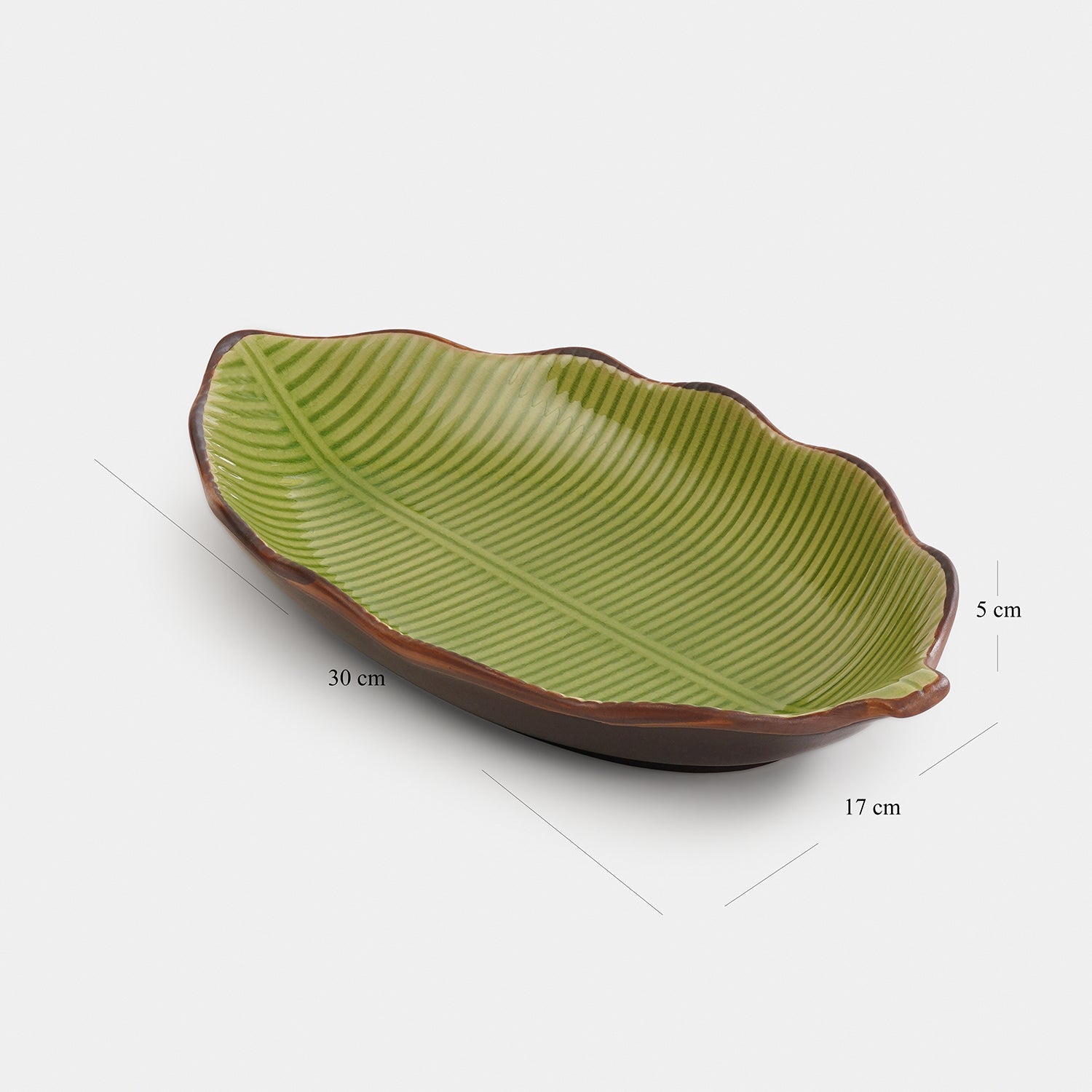 Light Green Ceramic Leaf Platter