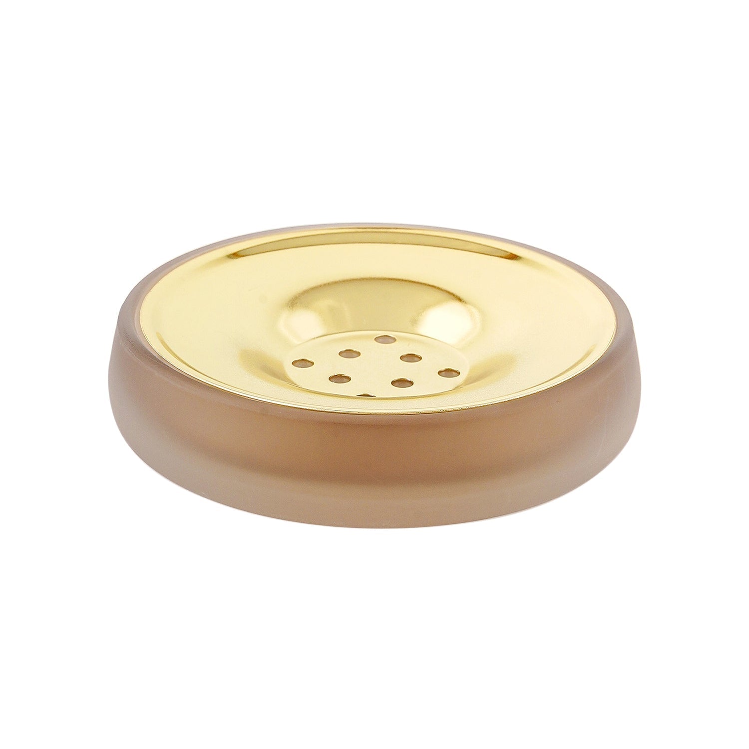 Brown Frosted Glass Soap Dish