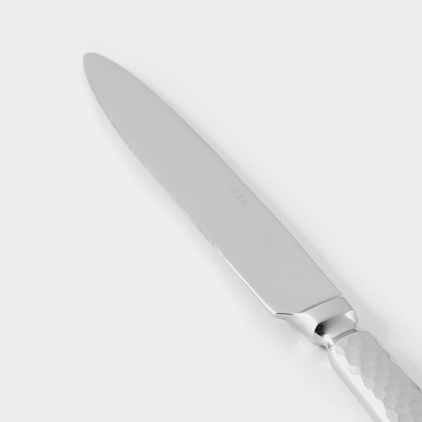 Set Of 4 Silver Hammered Dinner Knives
