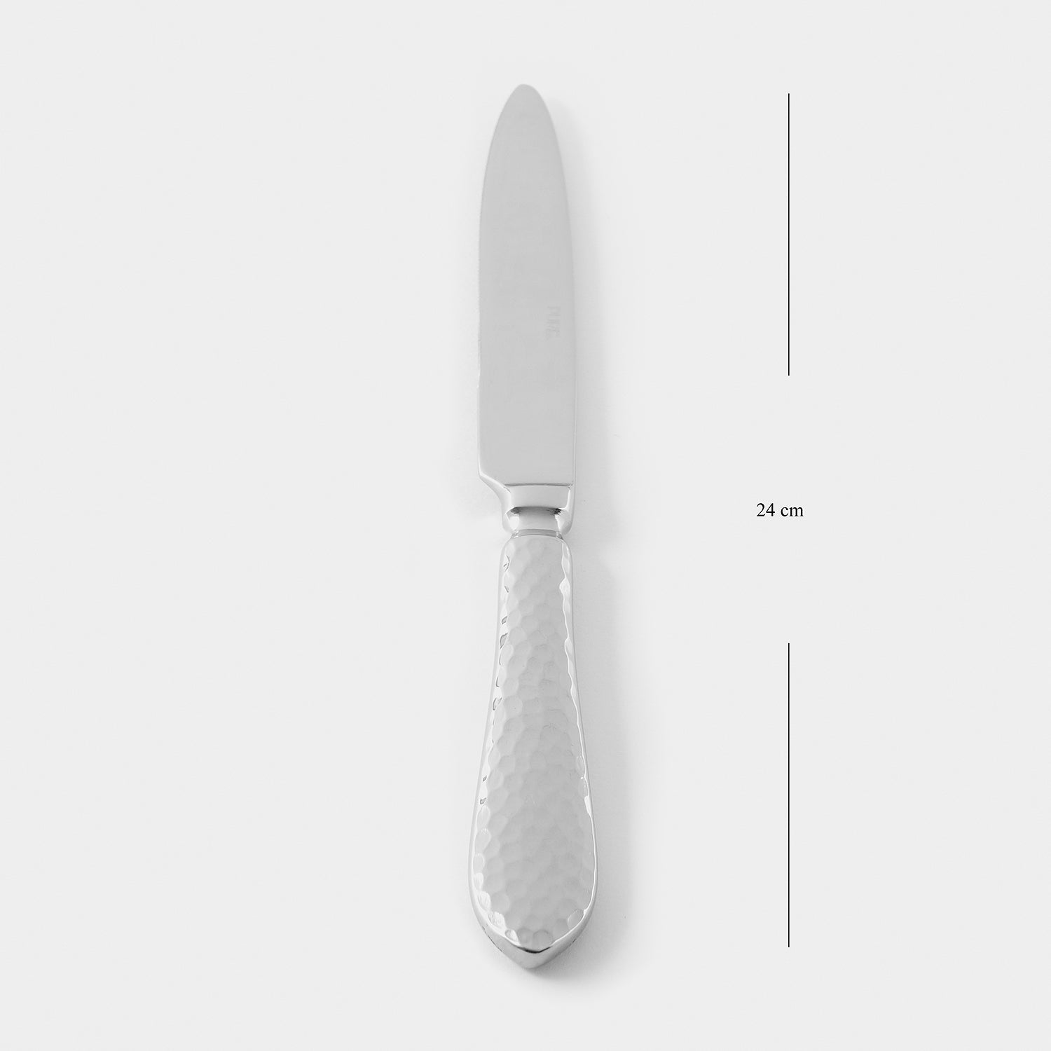Set Of 4 Silver Hammered Dinner Knives