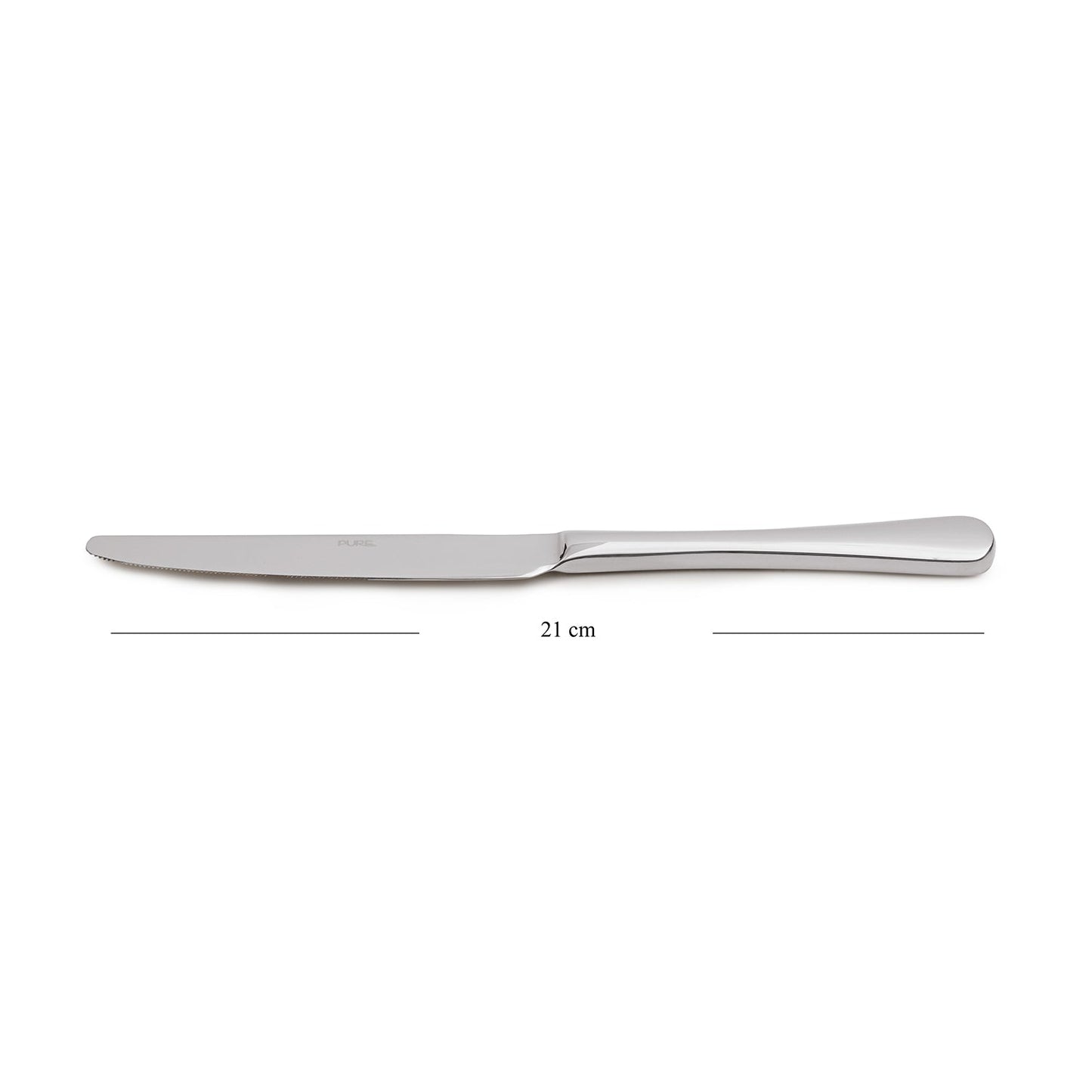Set of 4 Silver Stainless Steel Dessert Knives