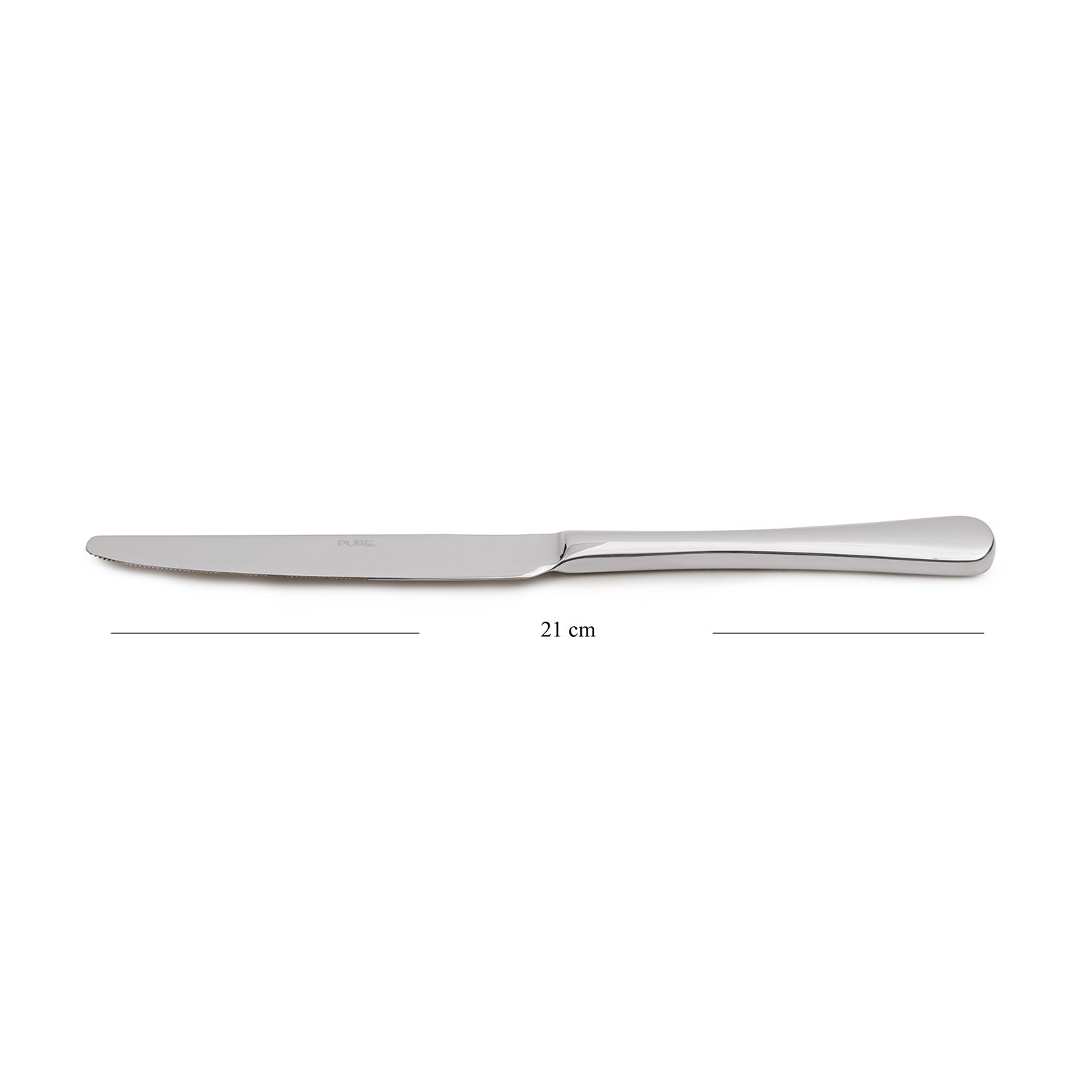 Set of 4 Silver Stainless Steel Dessert Knives