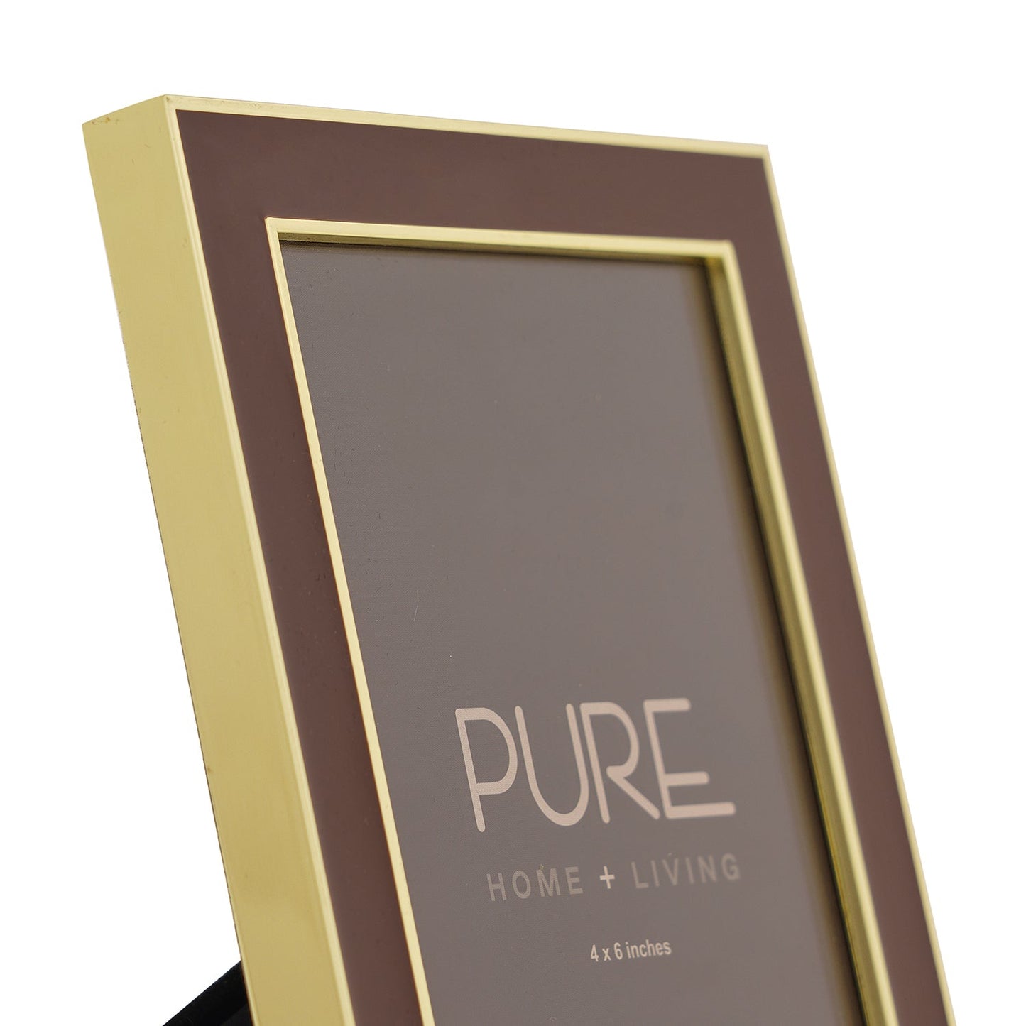 Brown and Gold Enamel Metal Photo Frame - Small
