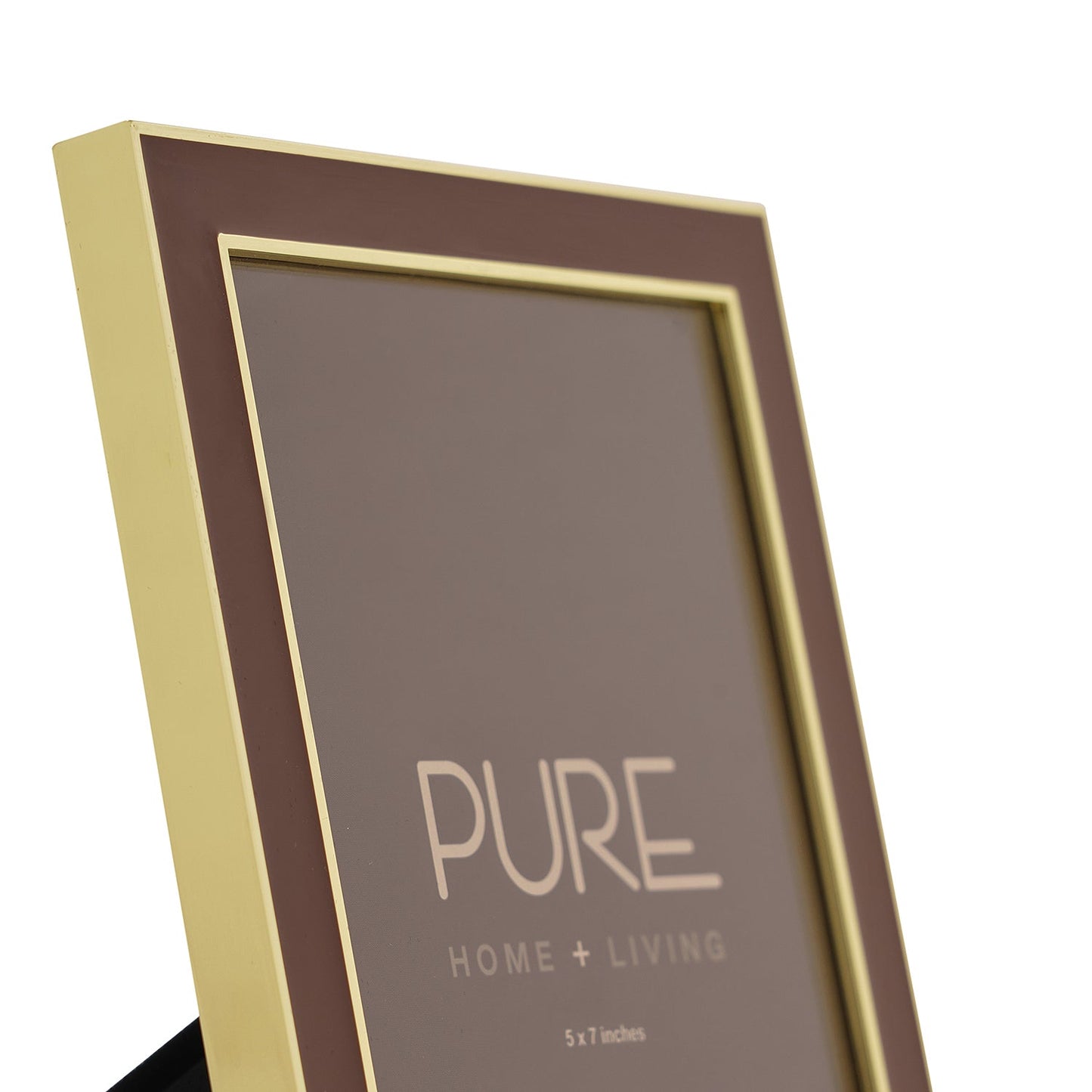 Brown and Gold Enamel Metal Photo Frame - Large