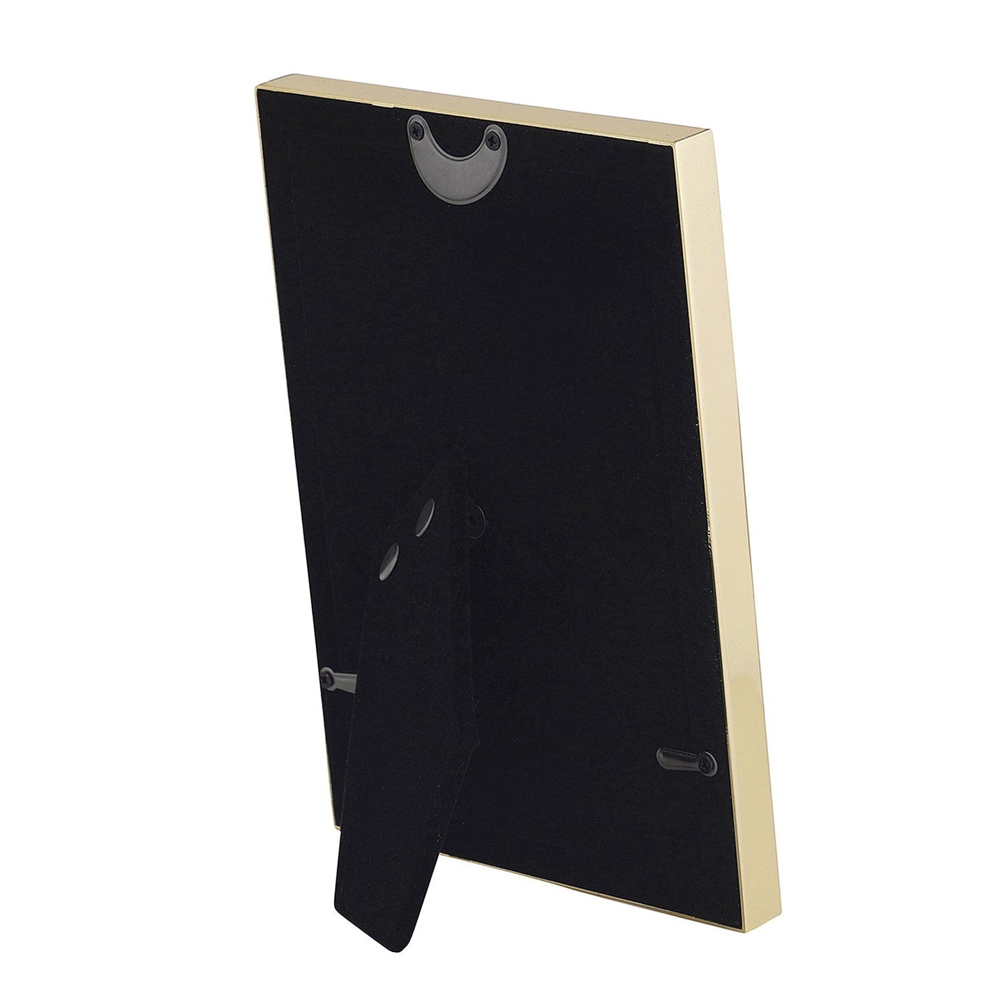 Grey and Gold Plated Enamel Metal Photo Frame - Small
