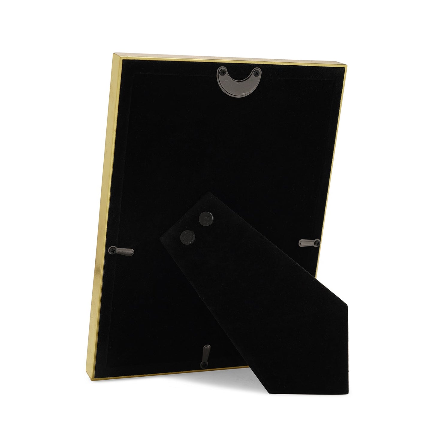 Grey and Gold Plated Enamel Metal Photo Frame - Large