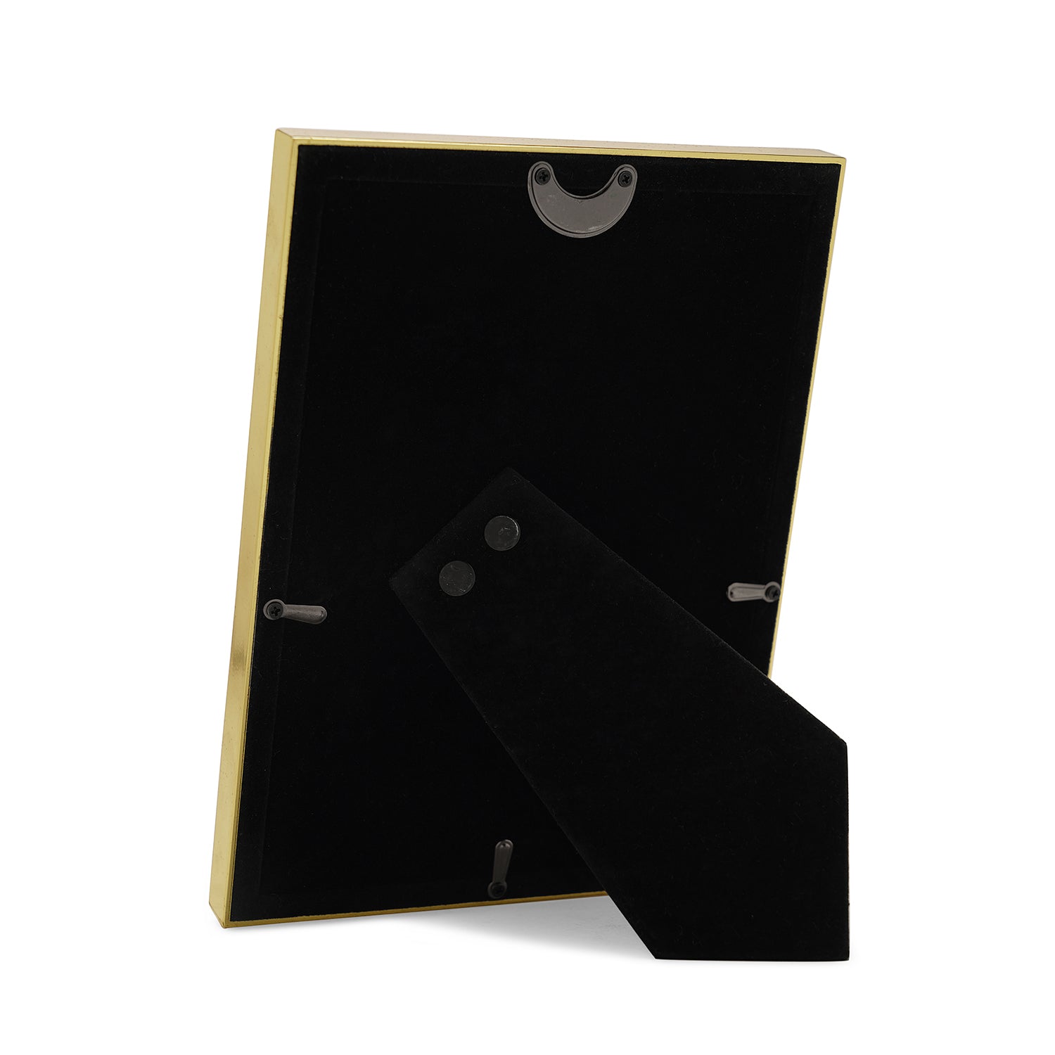 Grey and Gold Plated Enamel Metal Photo Frame - Large