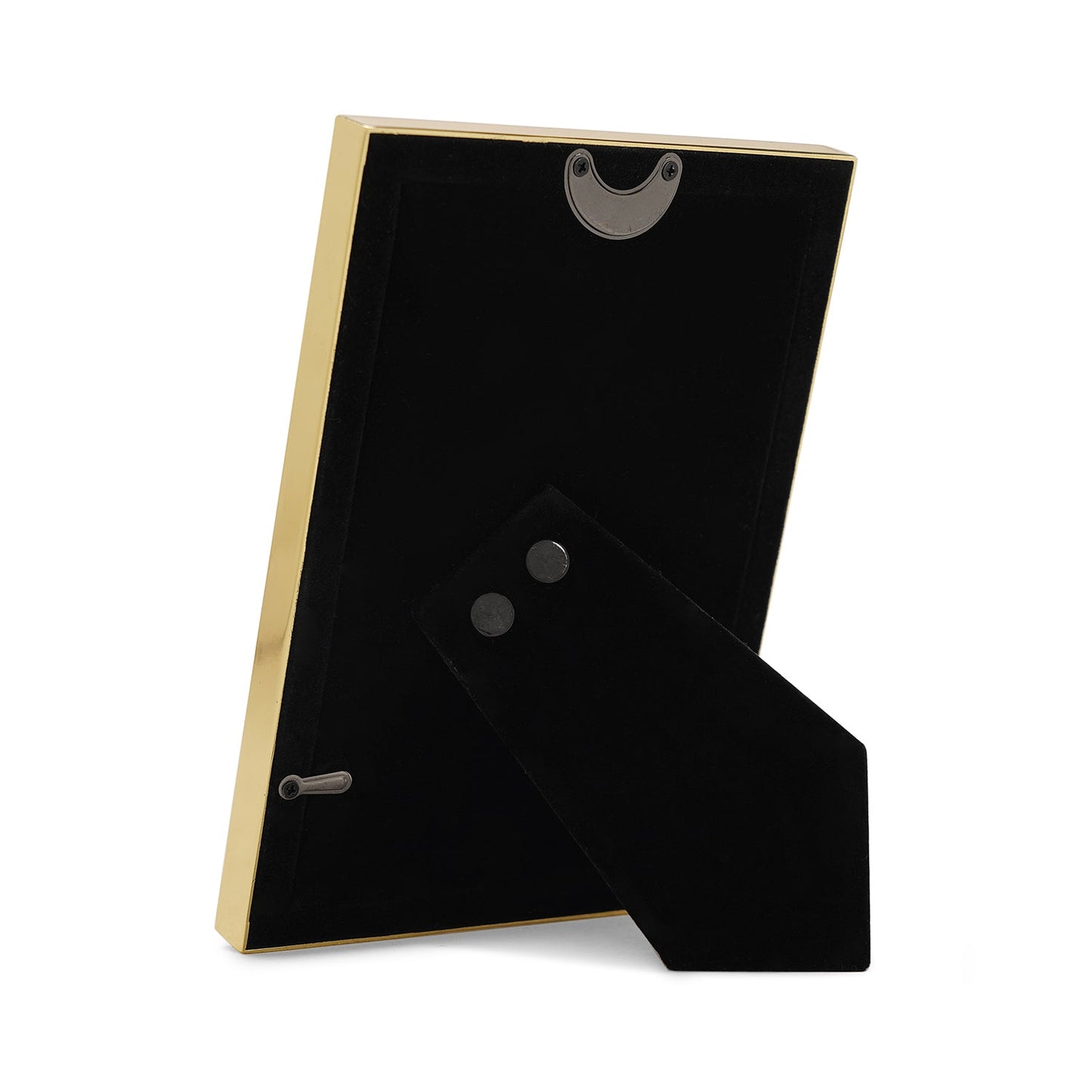 Beige and Gold Enamel Metal Photo Frame - Small