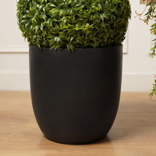 Black Polyfibre Clay Pot- Small