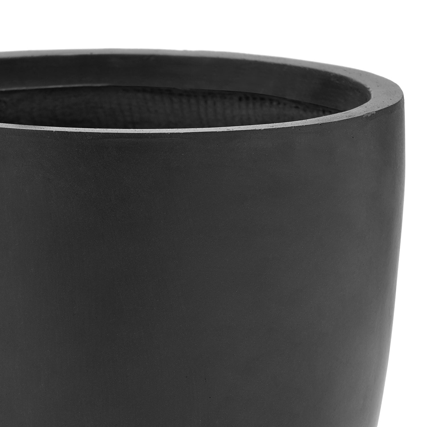 Black Polyfibre Clay Pot- Small