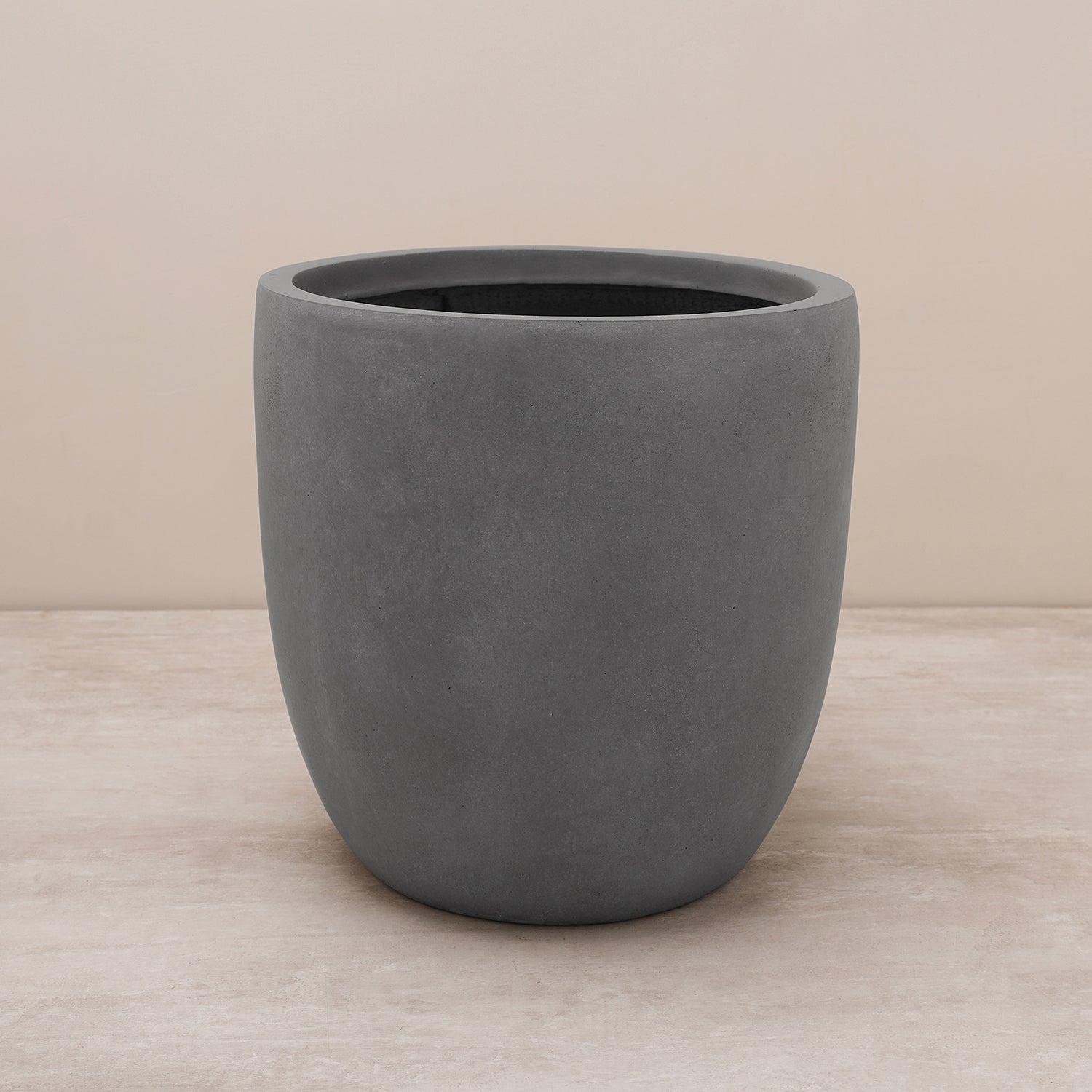 Grey Polyfibre Clay Pot Small