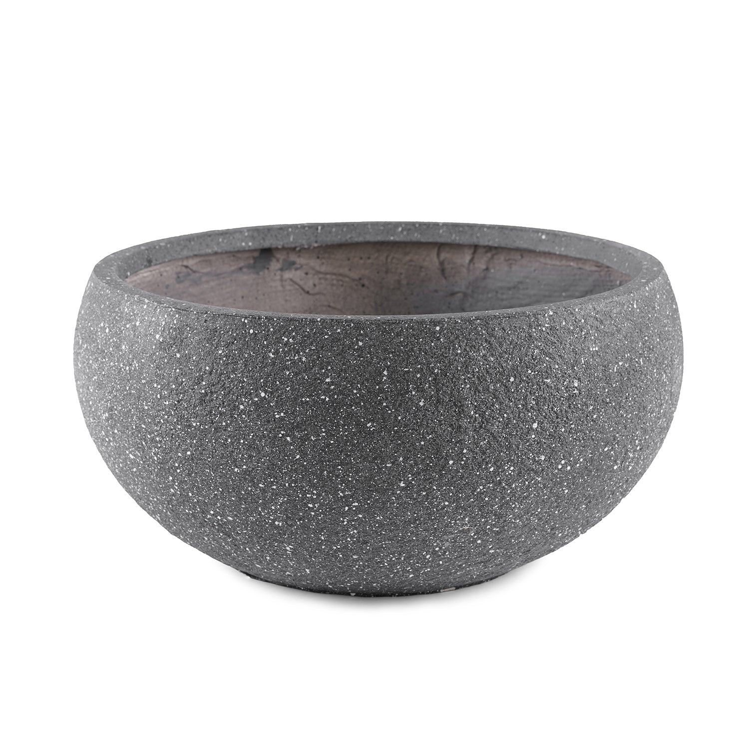 Dark Grey Polyfibre Clay Pot