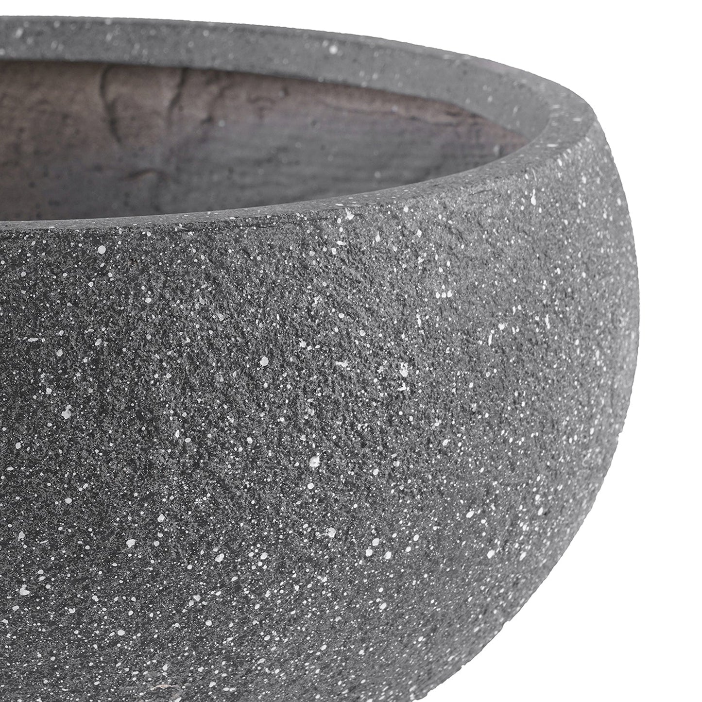 Dark Grey Polyfibre Clay Pot