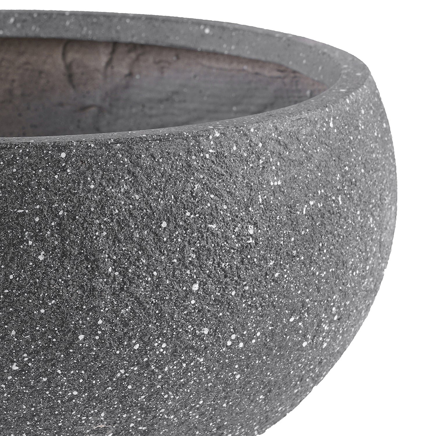 Dark Grey Polyfibre Clay Pot
