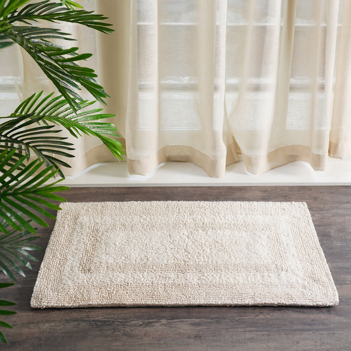 Off White Reversible Bathmat 75×45cm