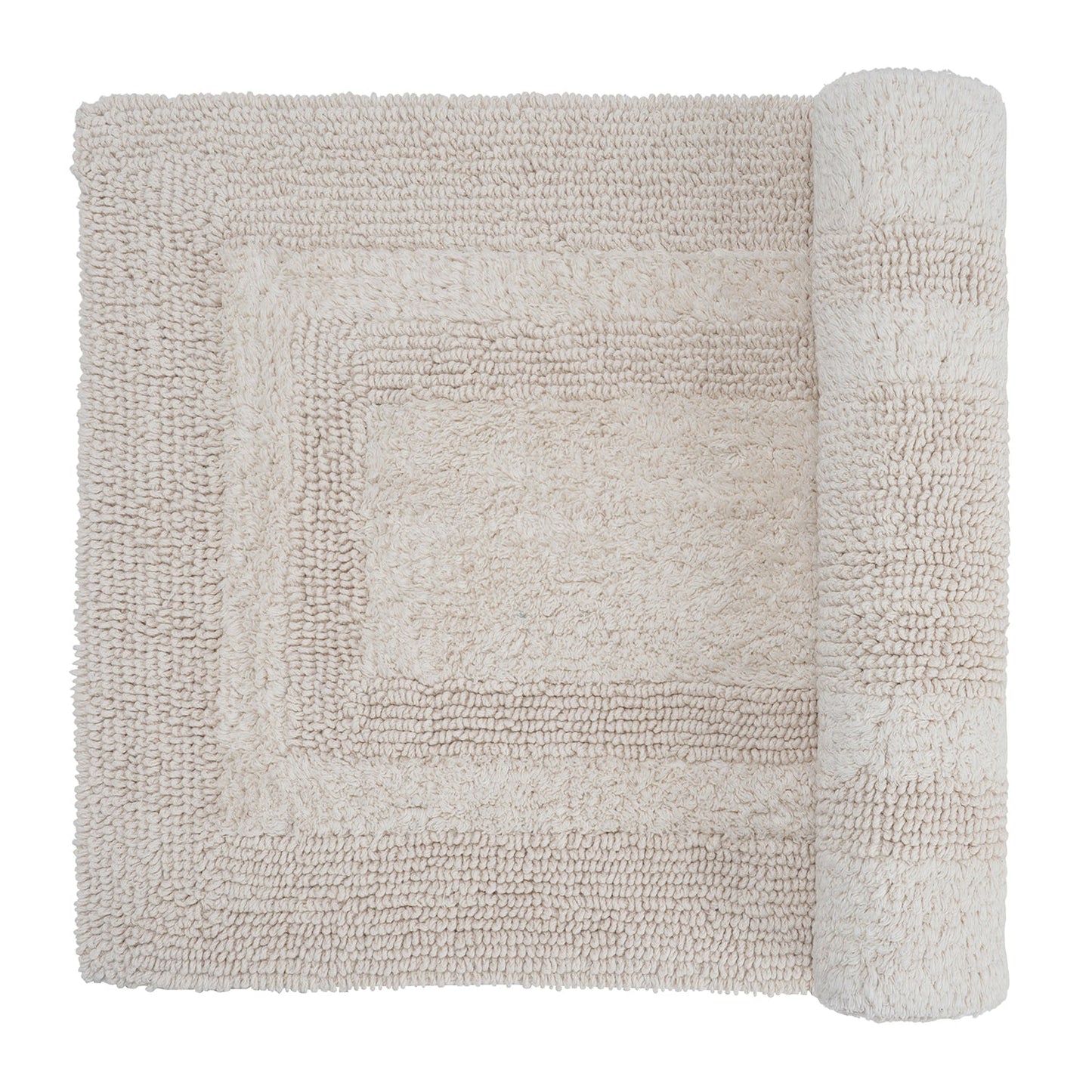 Off White Reversible Bathmat 75×45cm