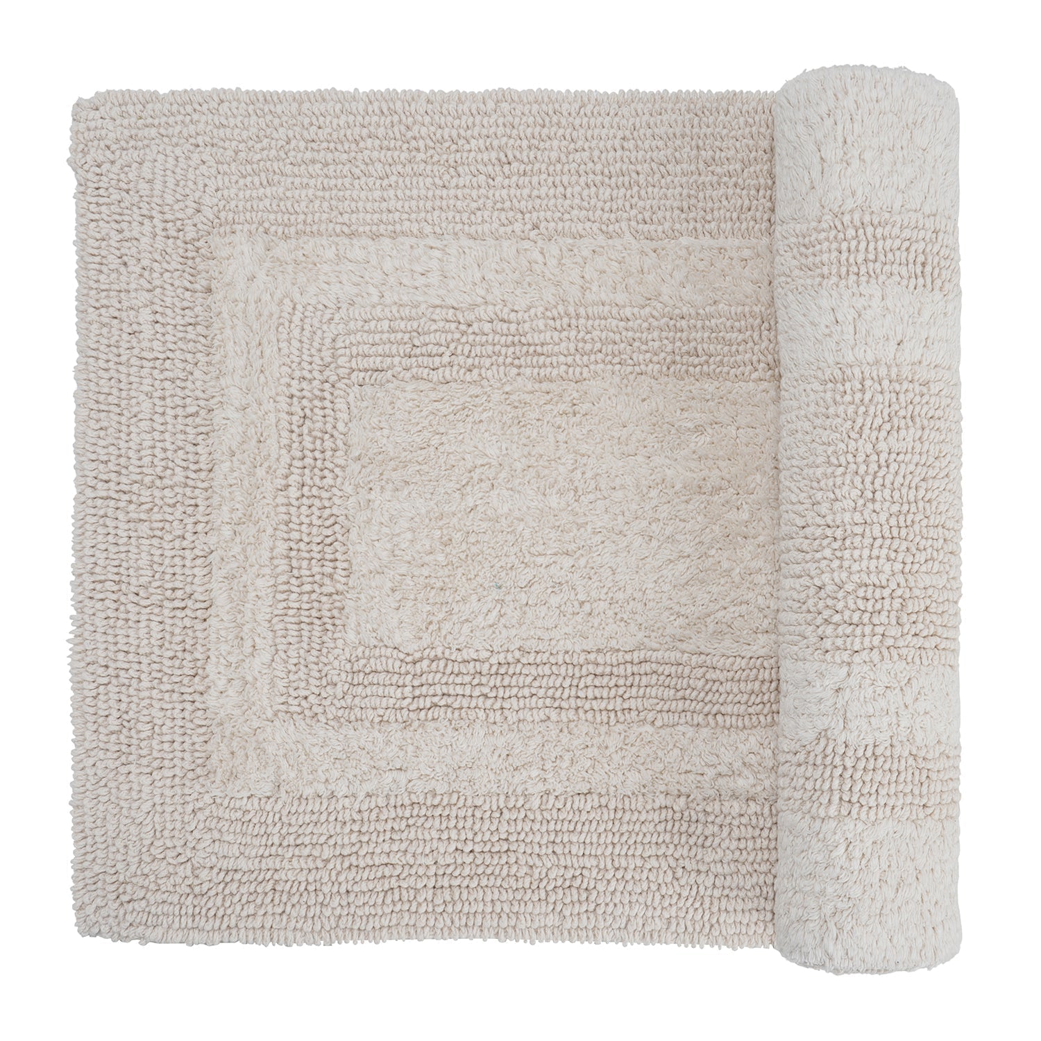 Off White Reversible Bathmat 75×45cm