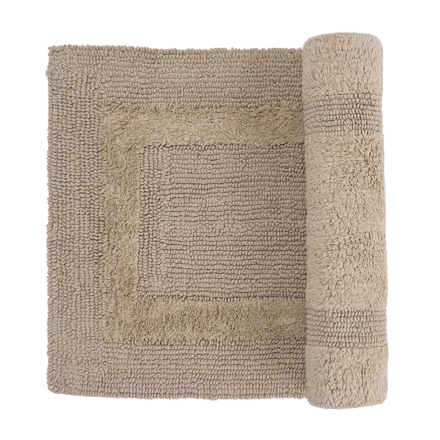 Beige Reversible Bathmat 75×45cm