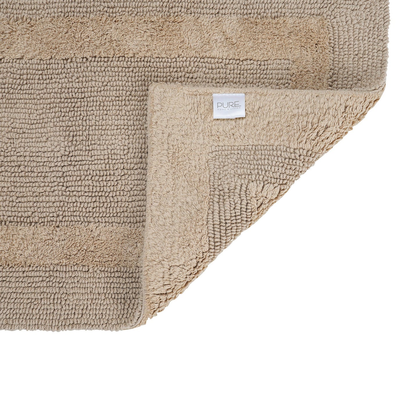 Beige Reversible Bathmat 75×45cm