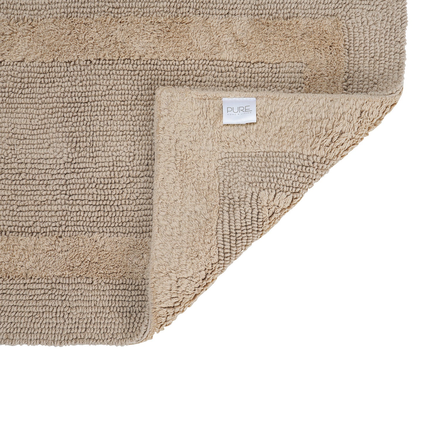 Beige Reversible Bathmat 75×45cm