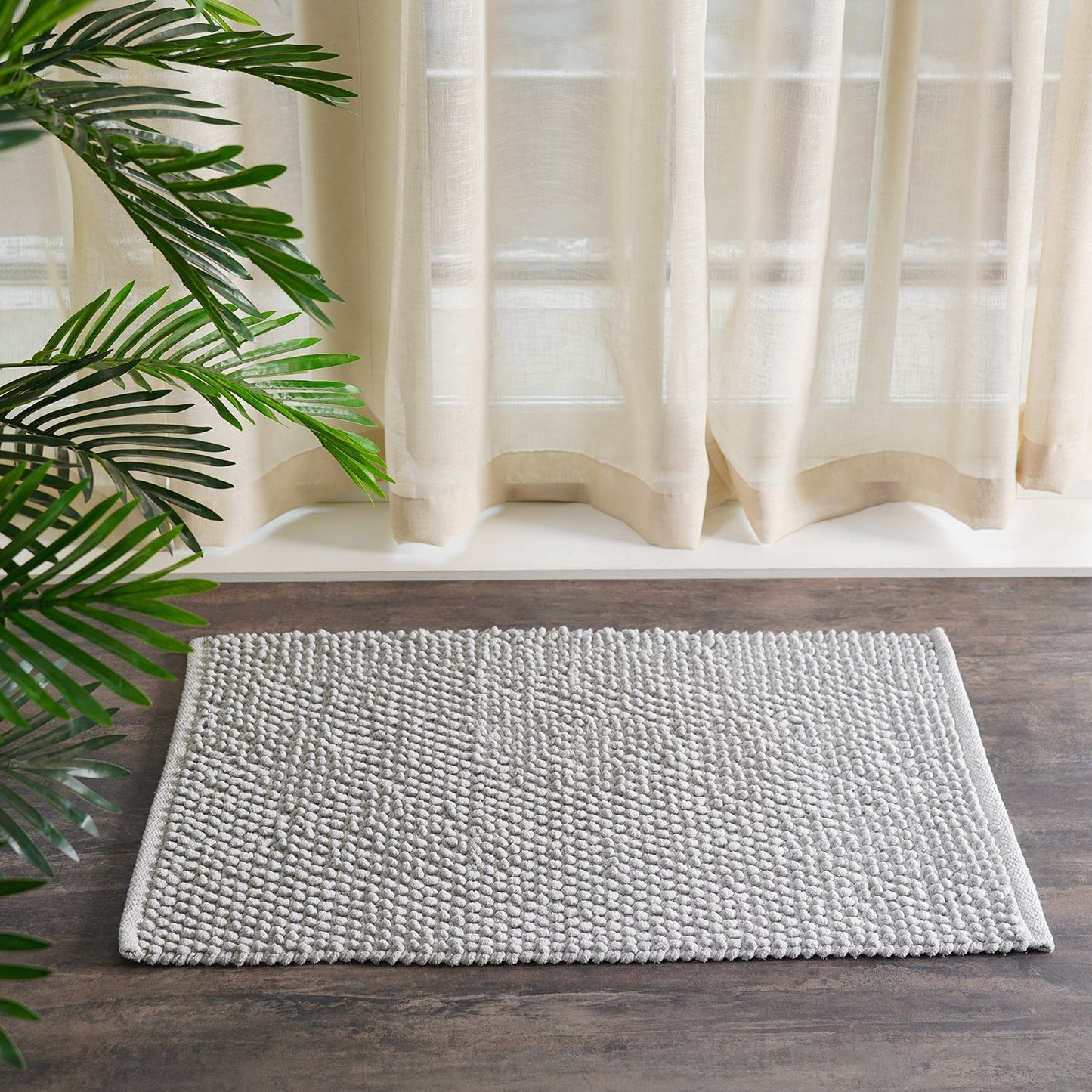 Light Blue Reversible Bathmat 75×45cm