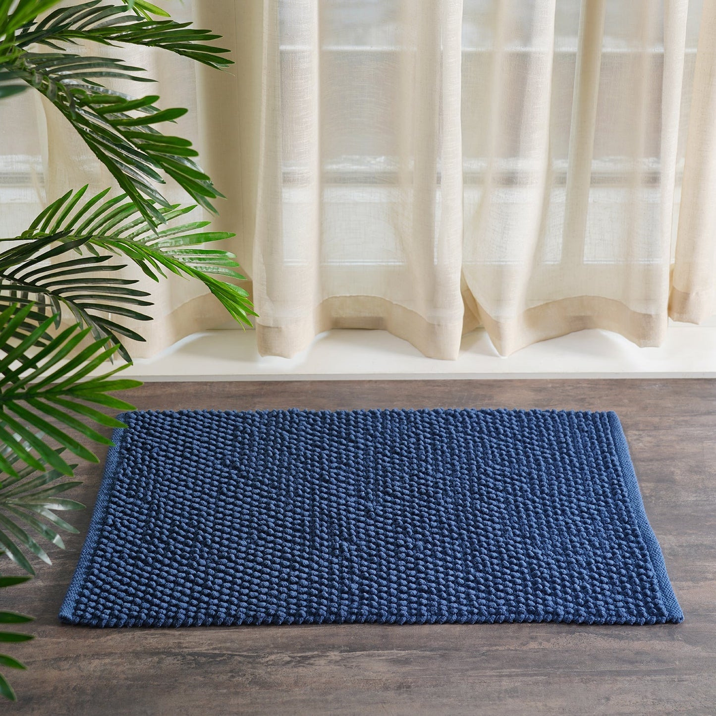 Dark Blue Reversible Bathmat 75×45cm