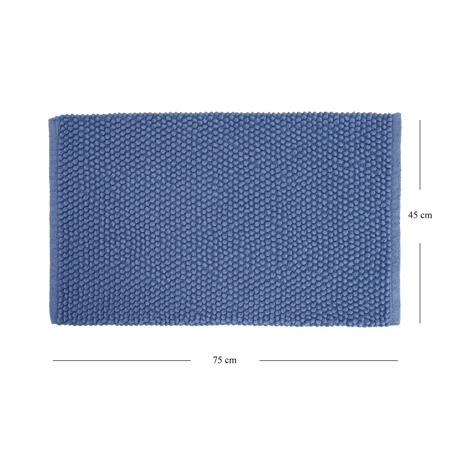 Blue Reversible Bathmat 75×45cm