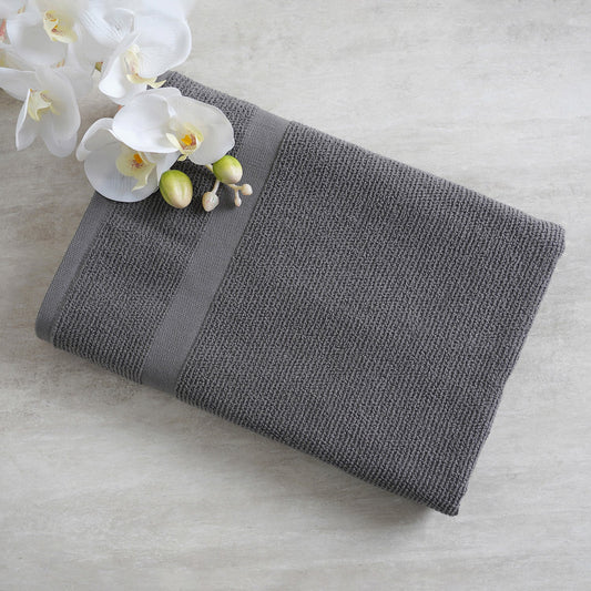 Grey Cotton Bath Towel 75×45cm