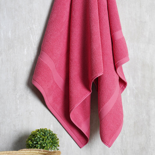 Pink Cotton Bath Towel 75×45cm