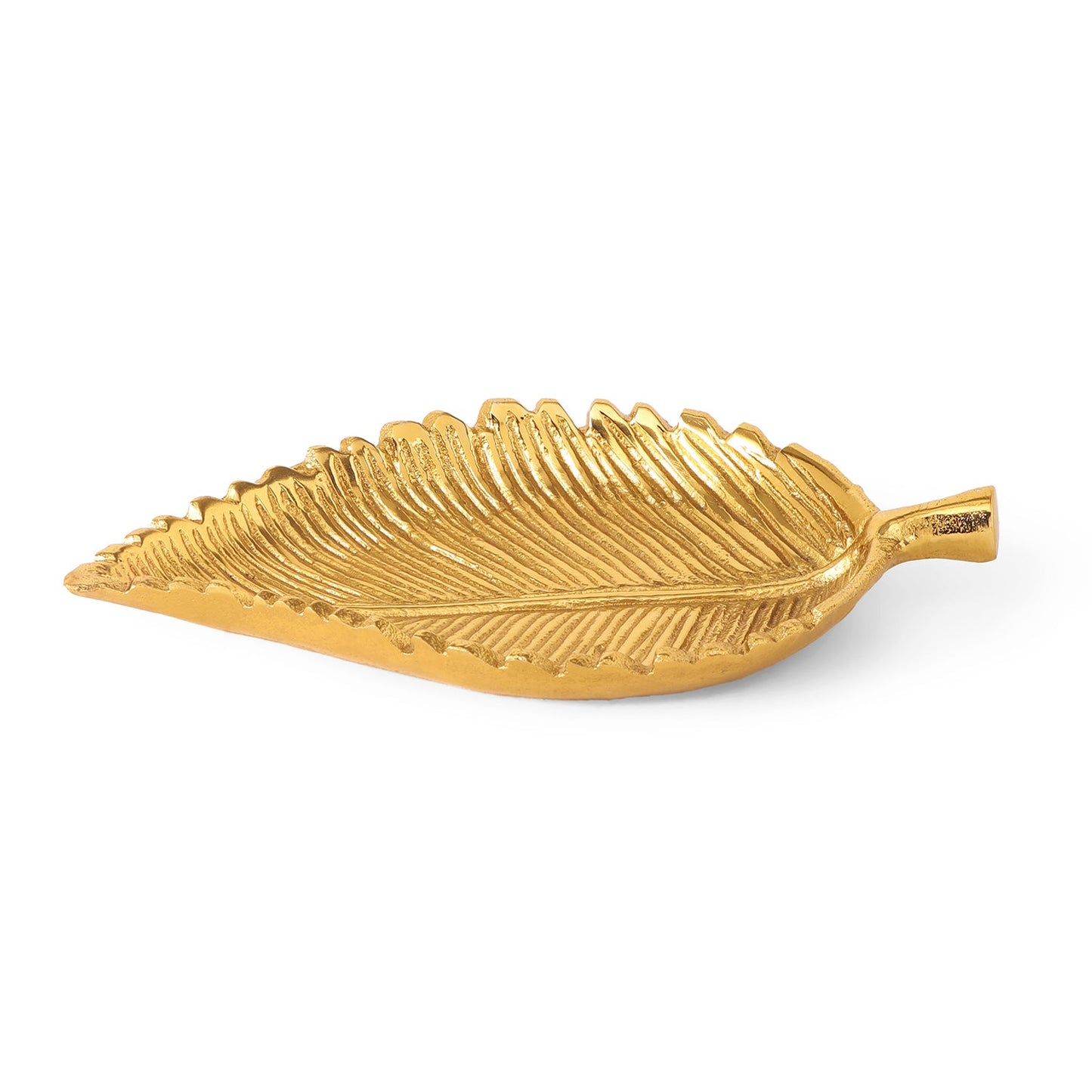 Gold Birch Leaf Shaped Platter - Large