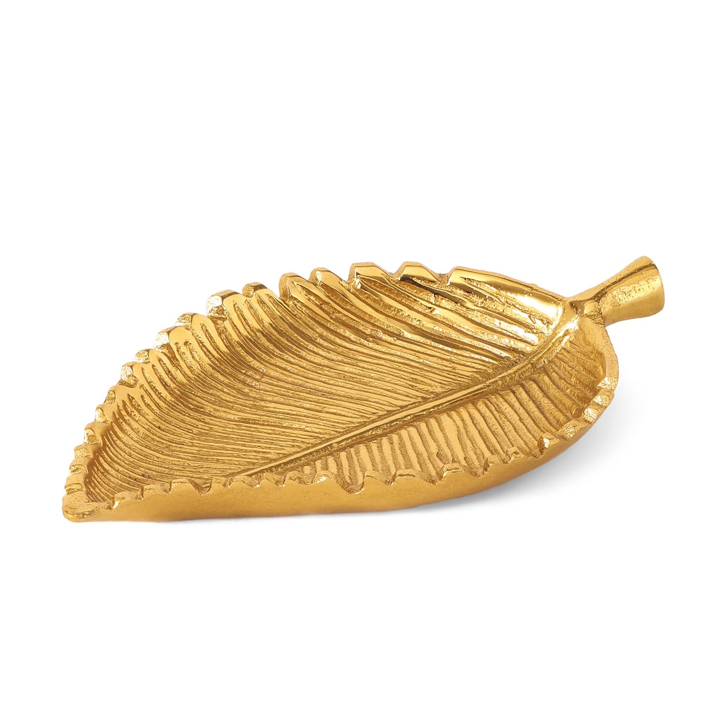Gold Birch Leaf Shaped Platter - Large