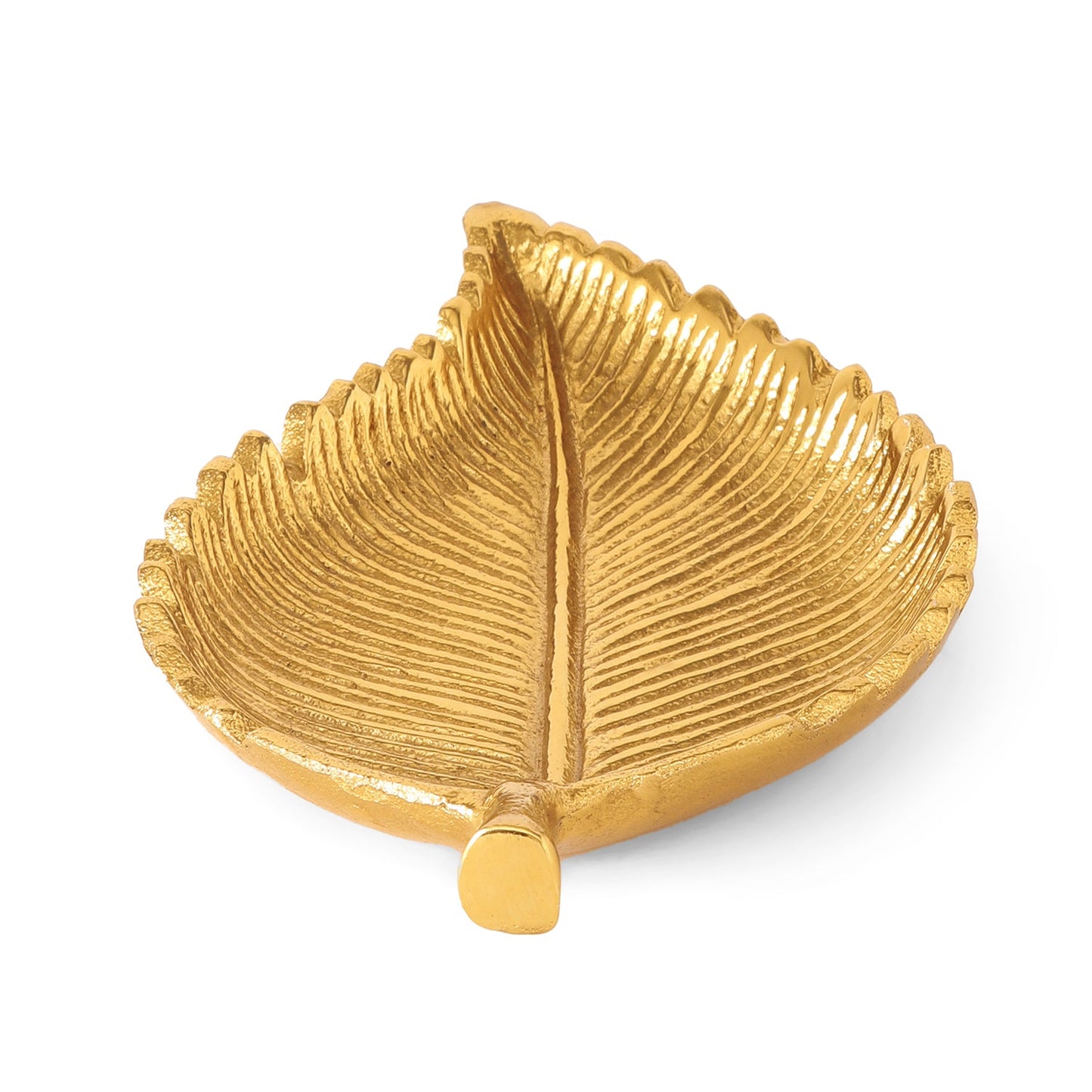 Gold Birch Leaf Shaped Platter - Large