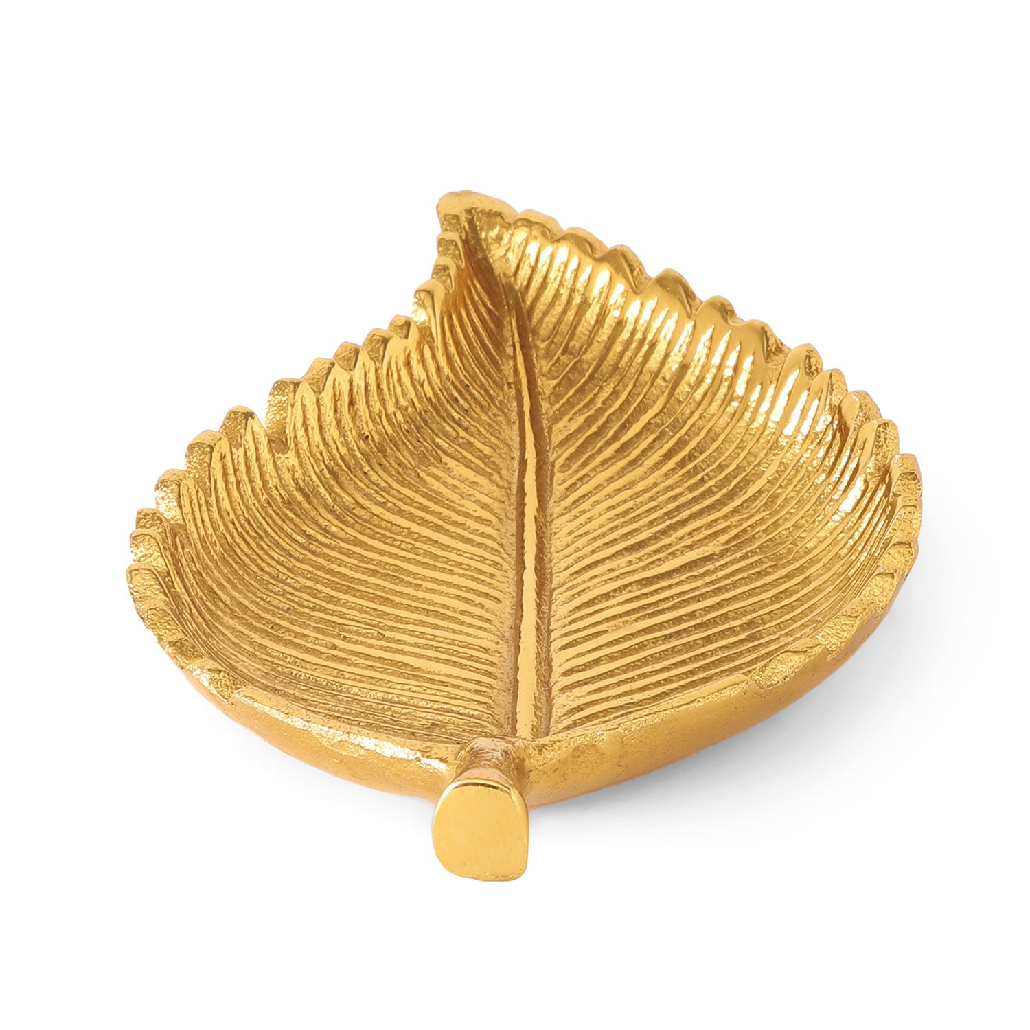 Gold Birch Leaf Shaped Platter - Large