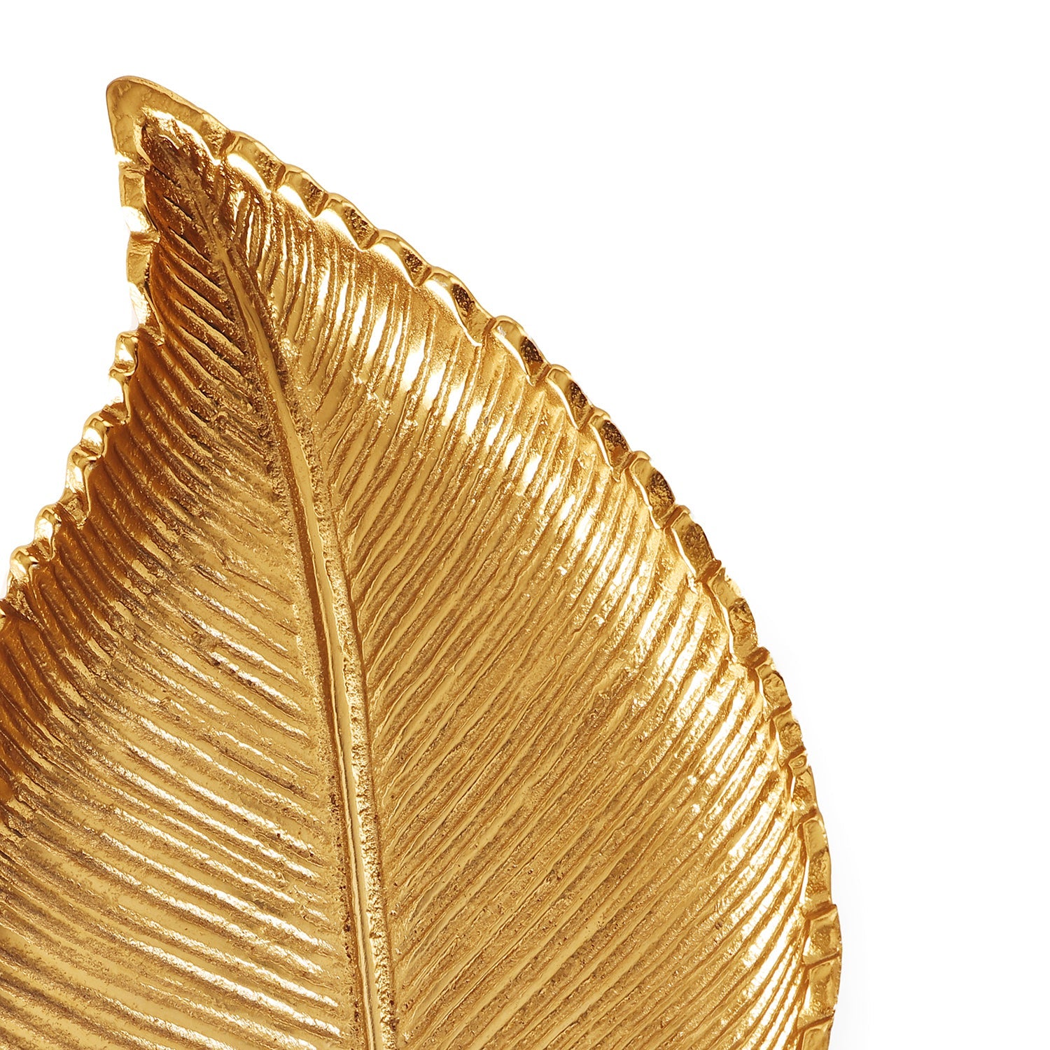 Gold Birch Leaf Shaped Platter - Large
