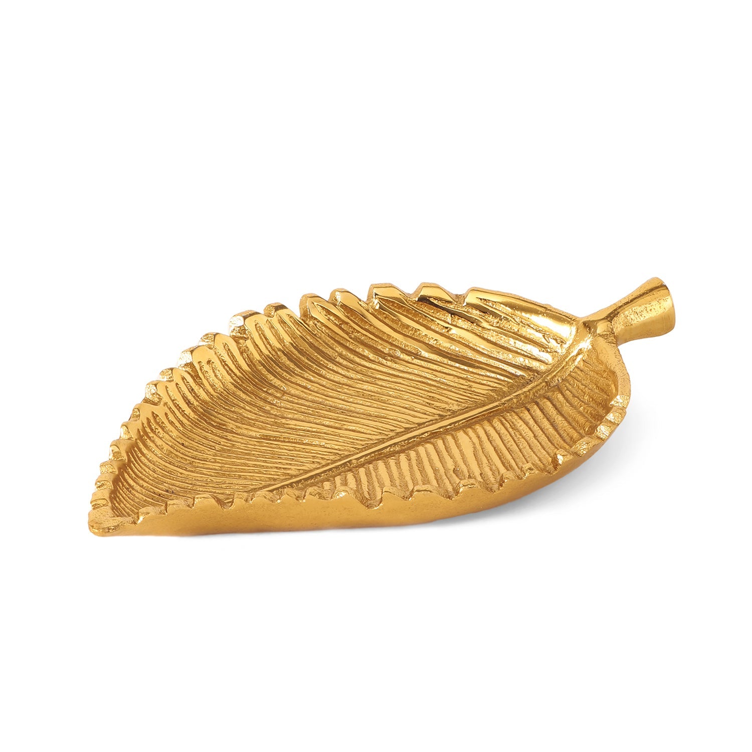 Gold Birch Leaf Shaped Platter