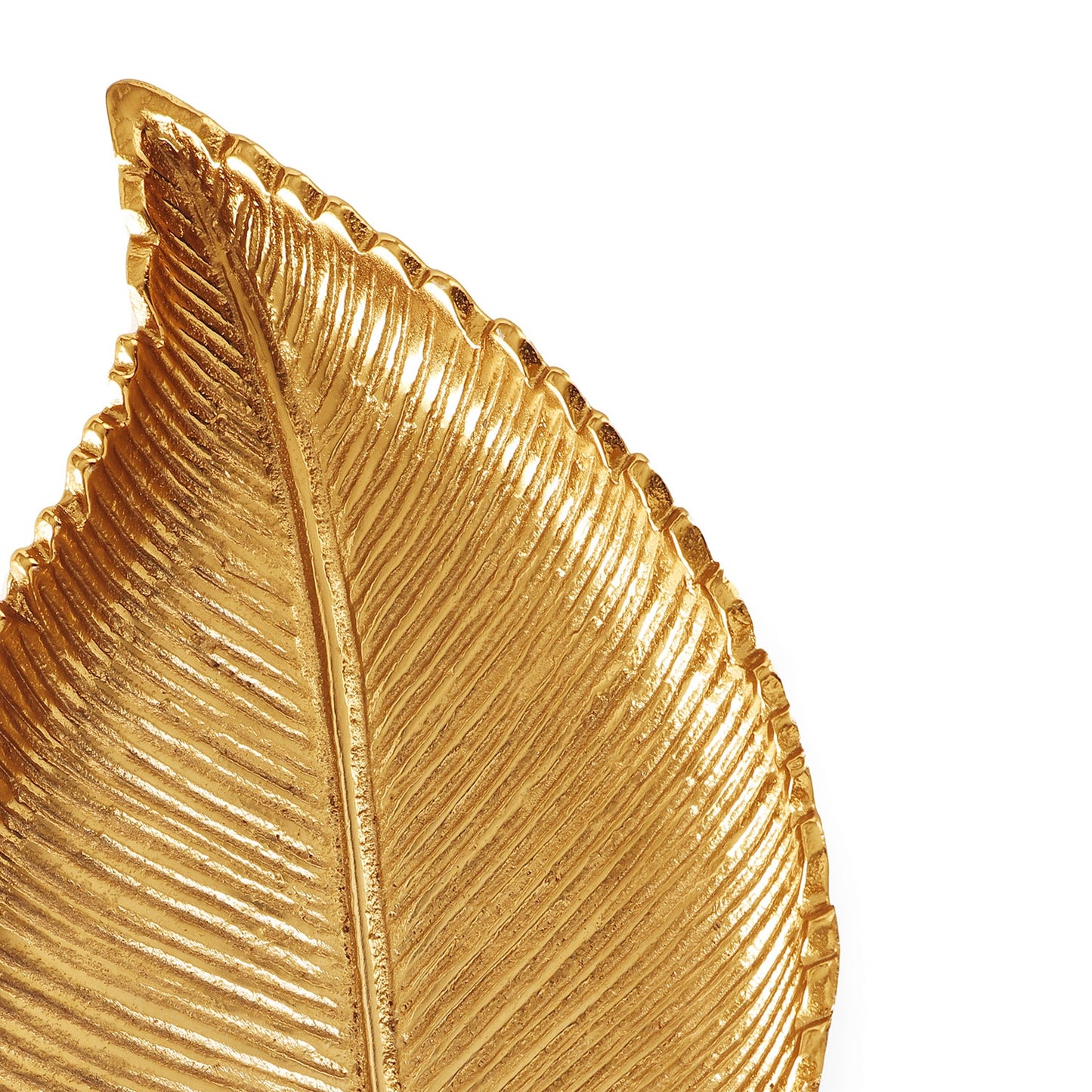Gold Birch Leaf Shaped Platter