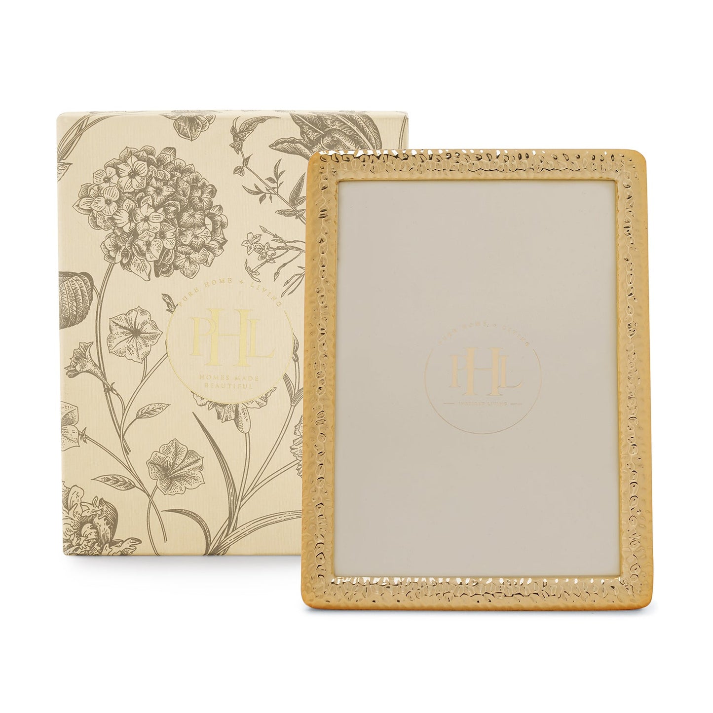 Gold Plated Hammered Metal Frame - Medium
