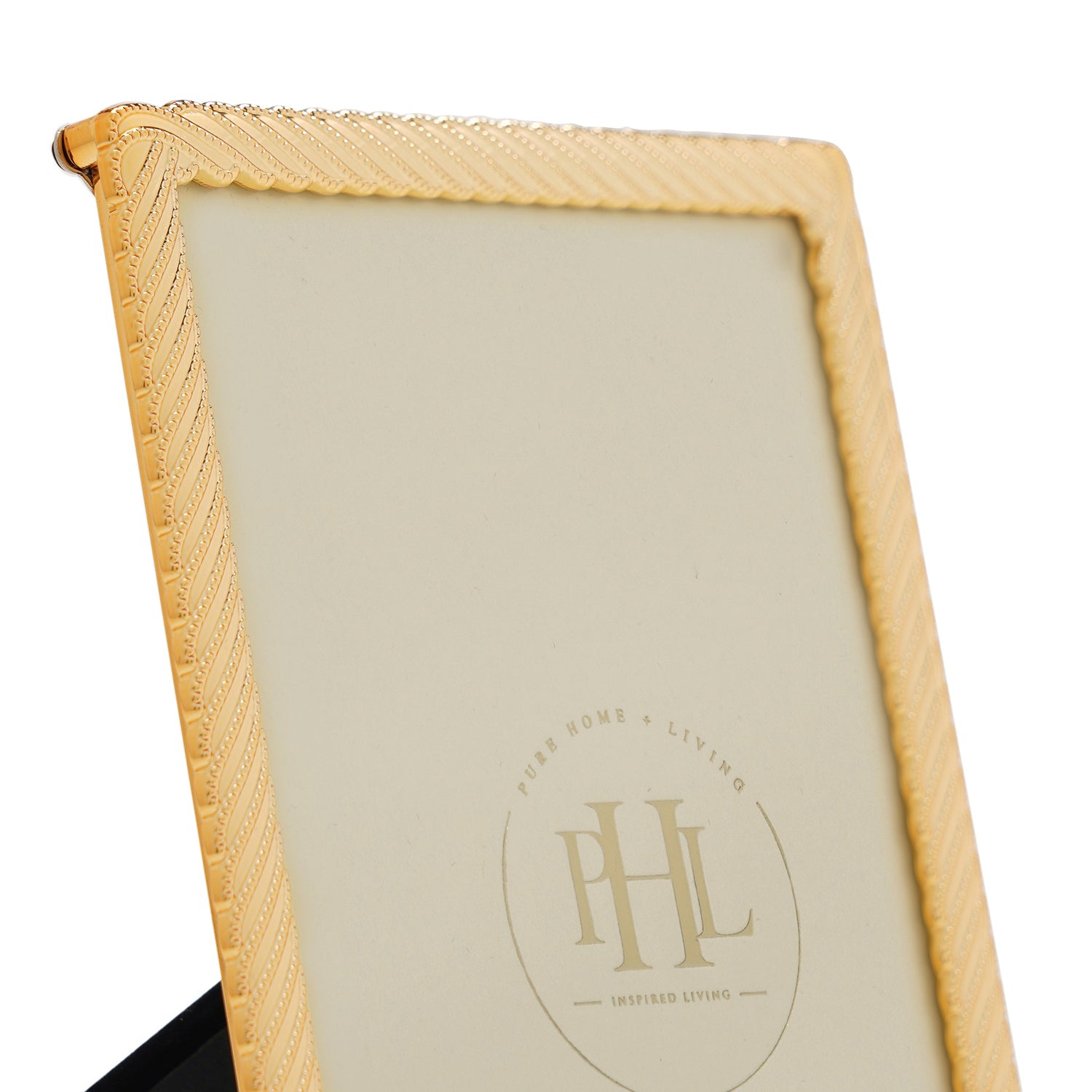 Gold Plated Diagonal Twisted Metal Photo Frame - Small