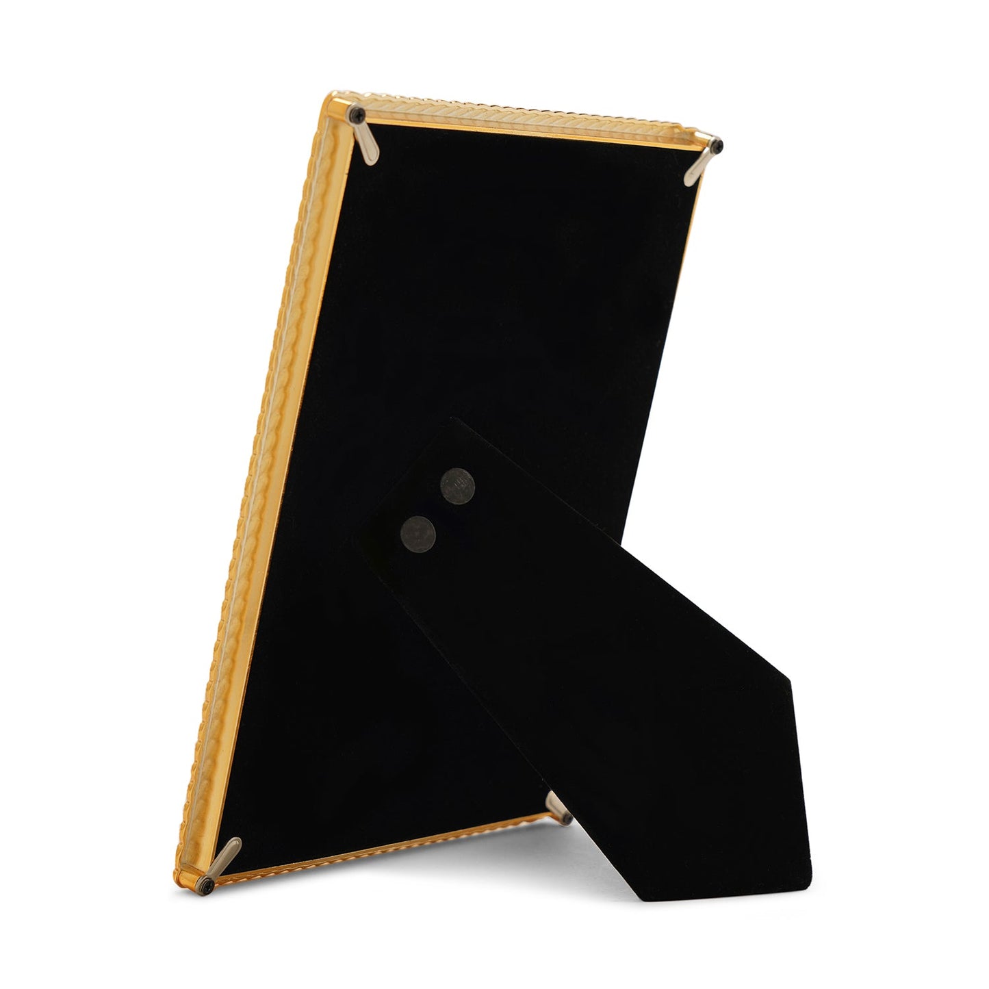 Gold Plated Diagonal Twisted Metal Photo Frame - Medium