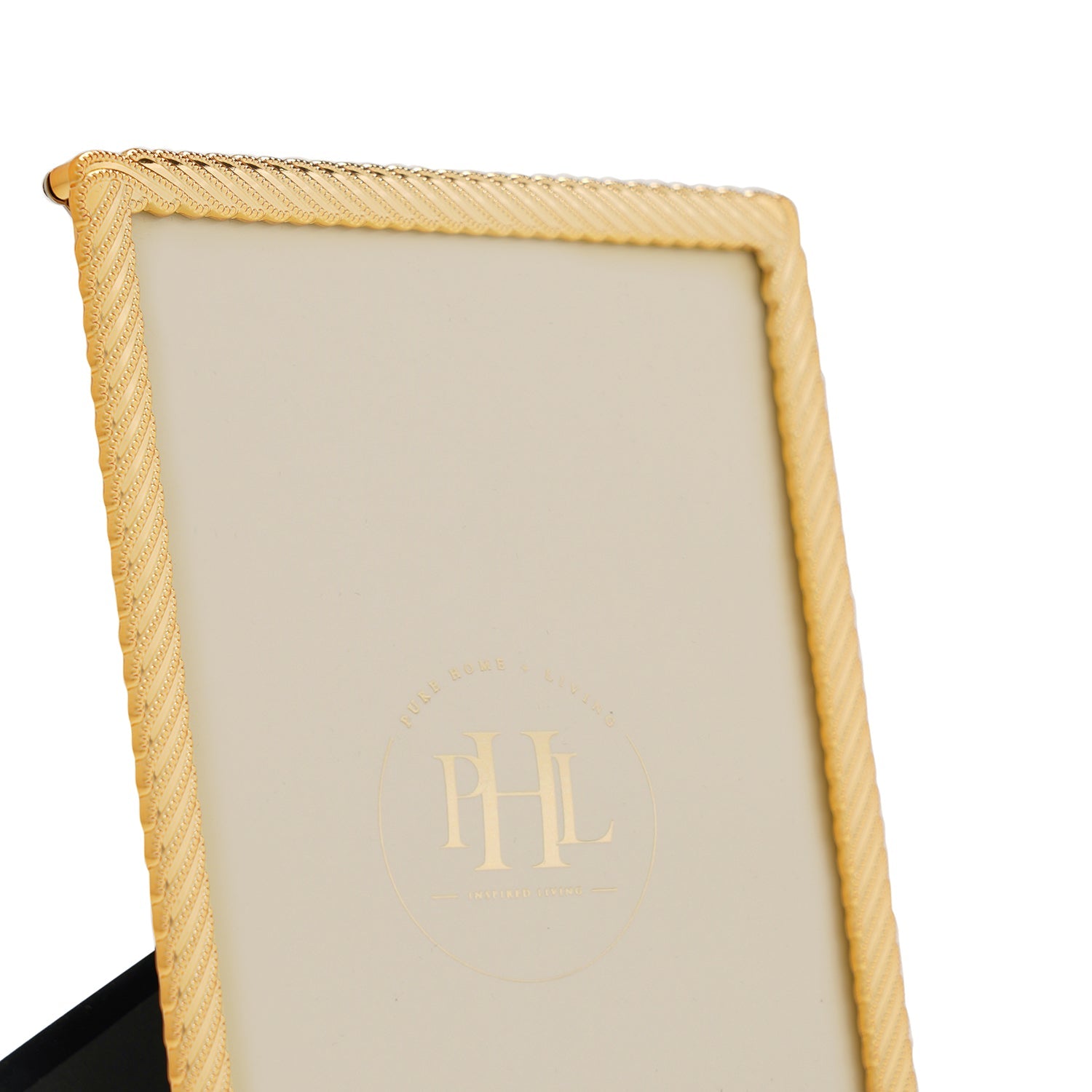Gold Plated Diagonal Twisted Metal Photo Frame - Medium