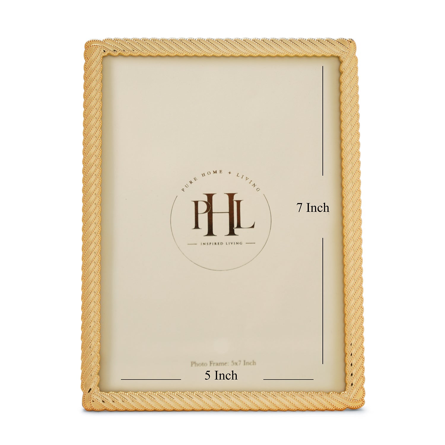 Gold Plated Diagonal Twisted Metal Photo Frame - Medium
