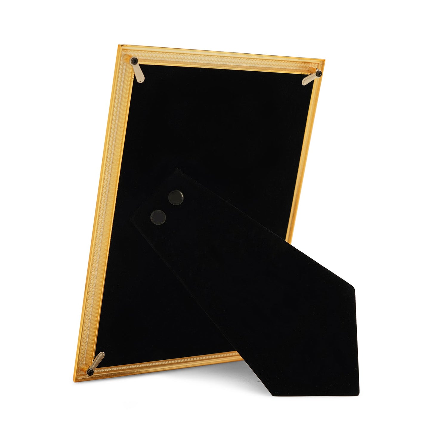 Gold Plated Weaved Pattern Metal Photo Frame - Large