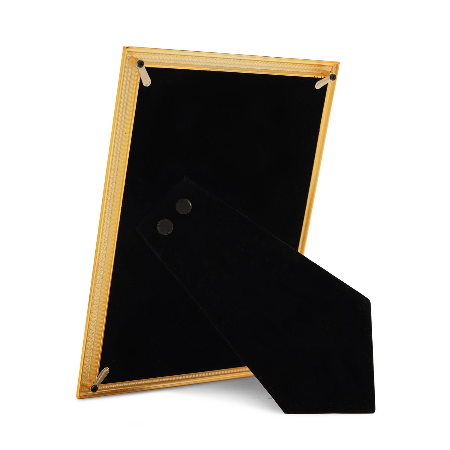 Gold Plated Weaved Pattern Metal Photo Frame - Large